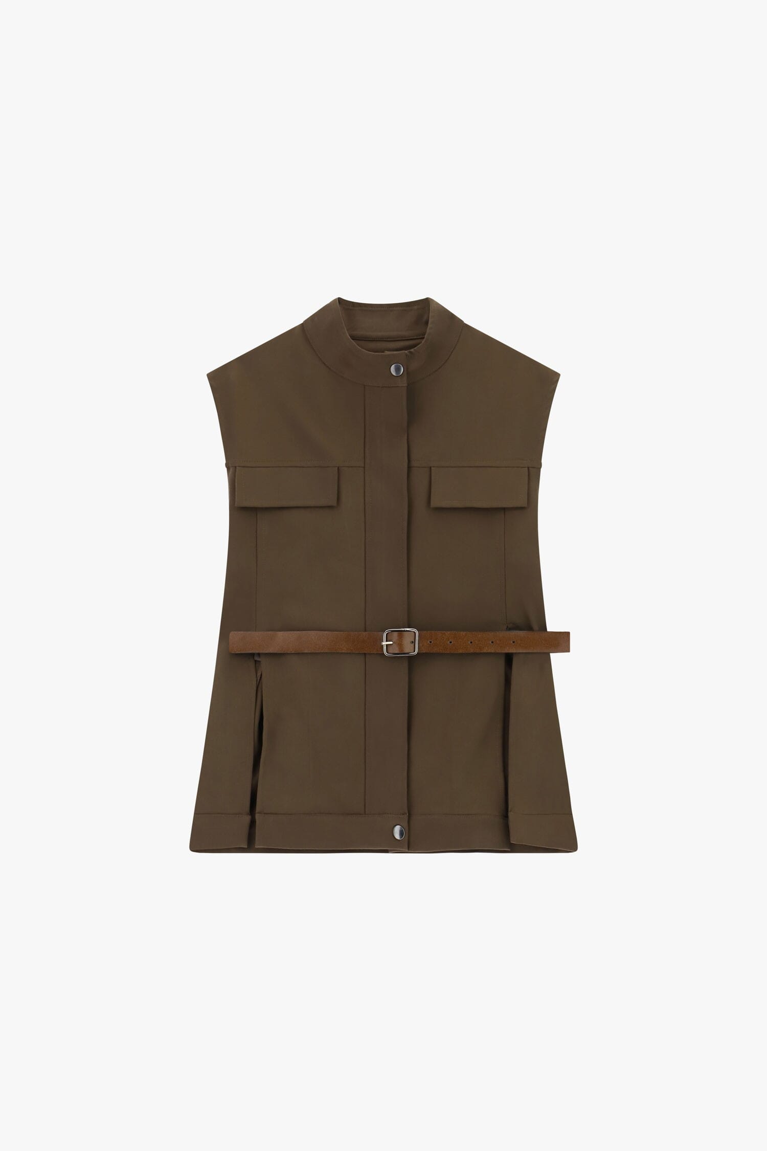 Dixie Waistcoat with Front Pockets and Adjustable Belt