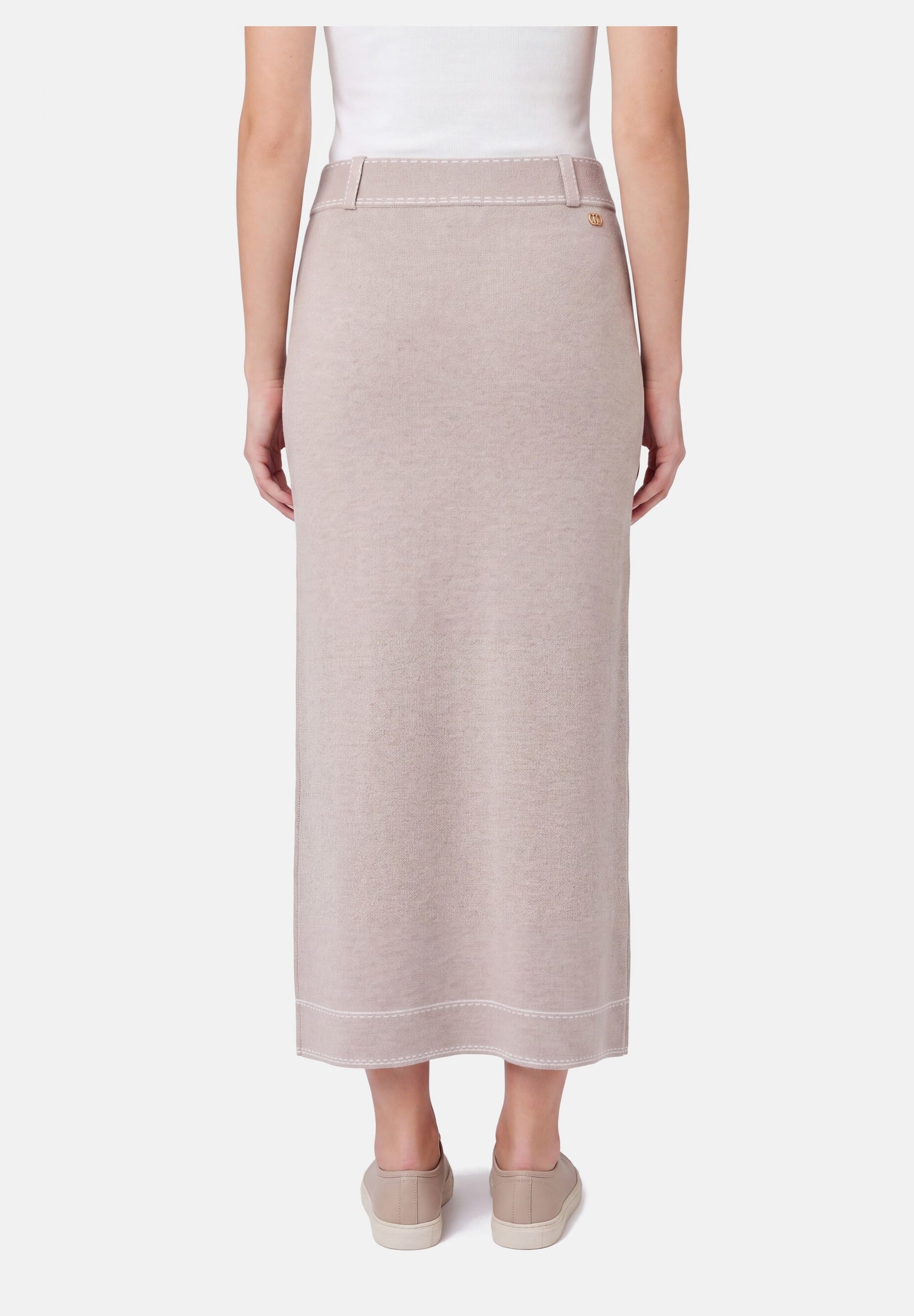 Jupe midi en mélange de soie Liu Jo