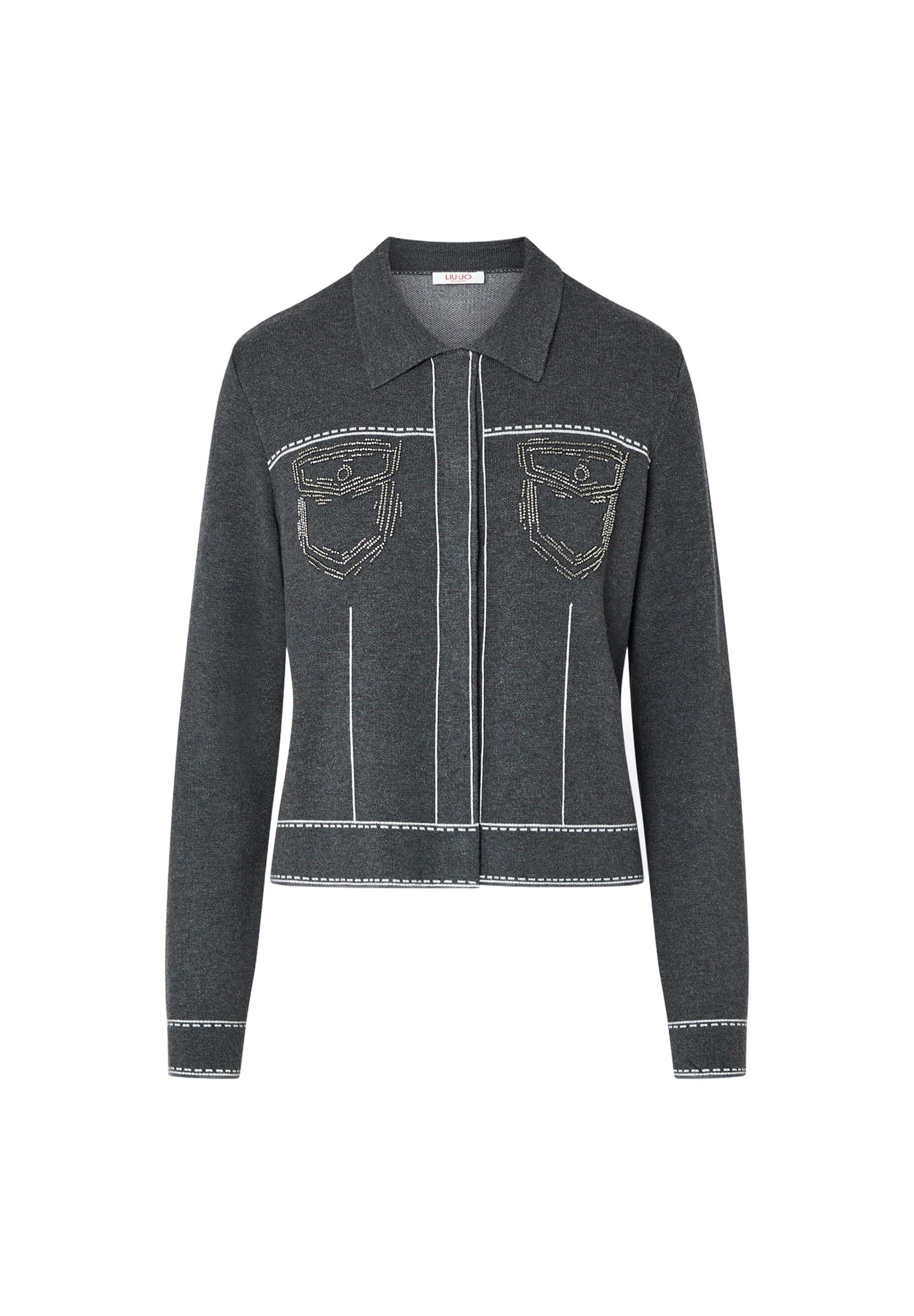 Giacca In Maglia Con Perline Liu Jo