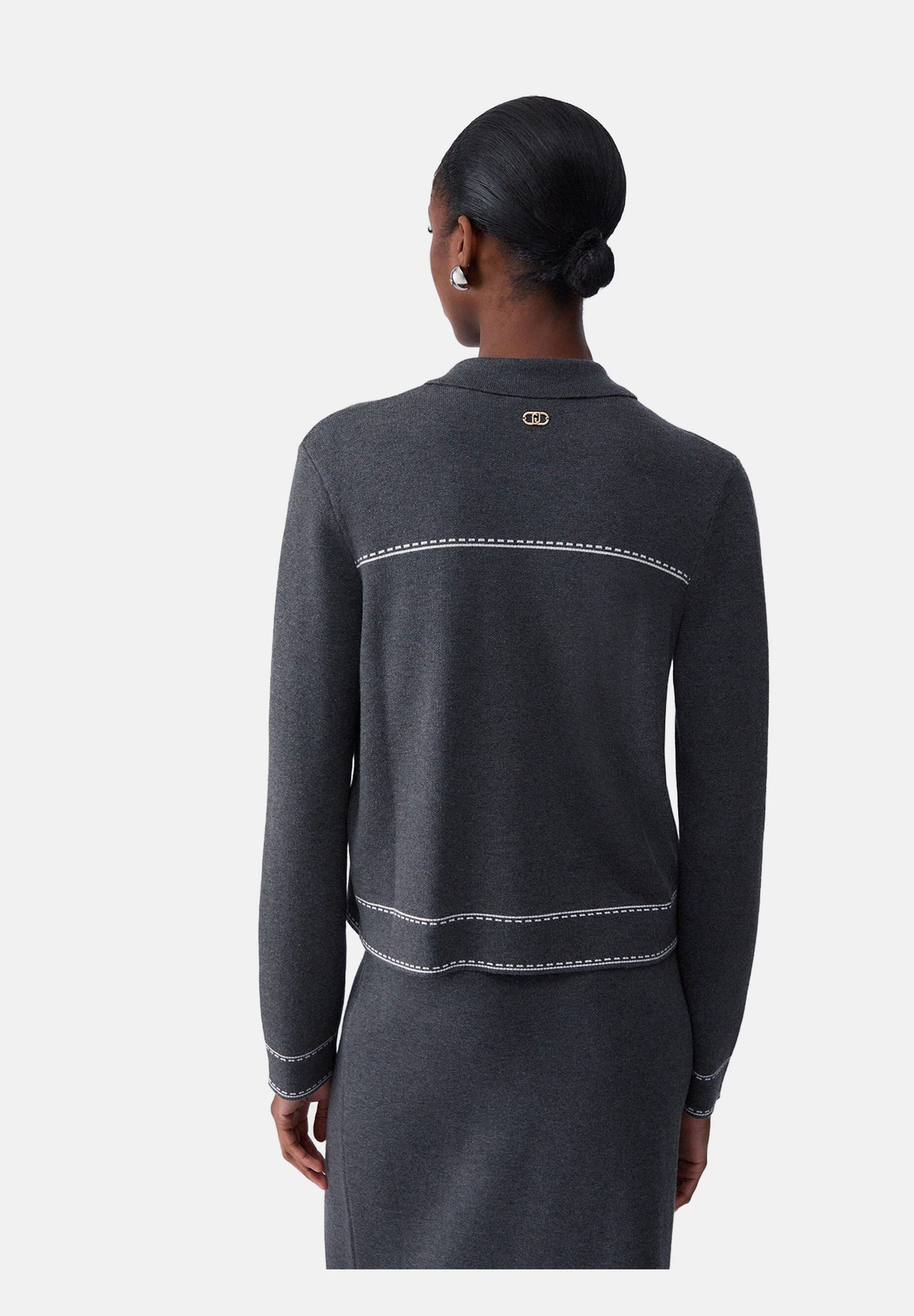 Giacca In Maglia Con Perline Liu Jo
