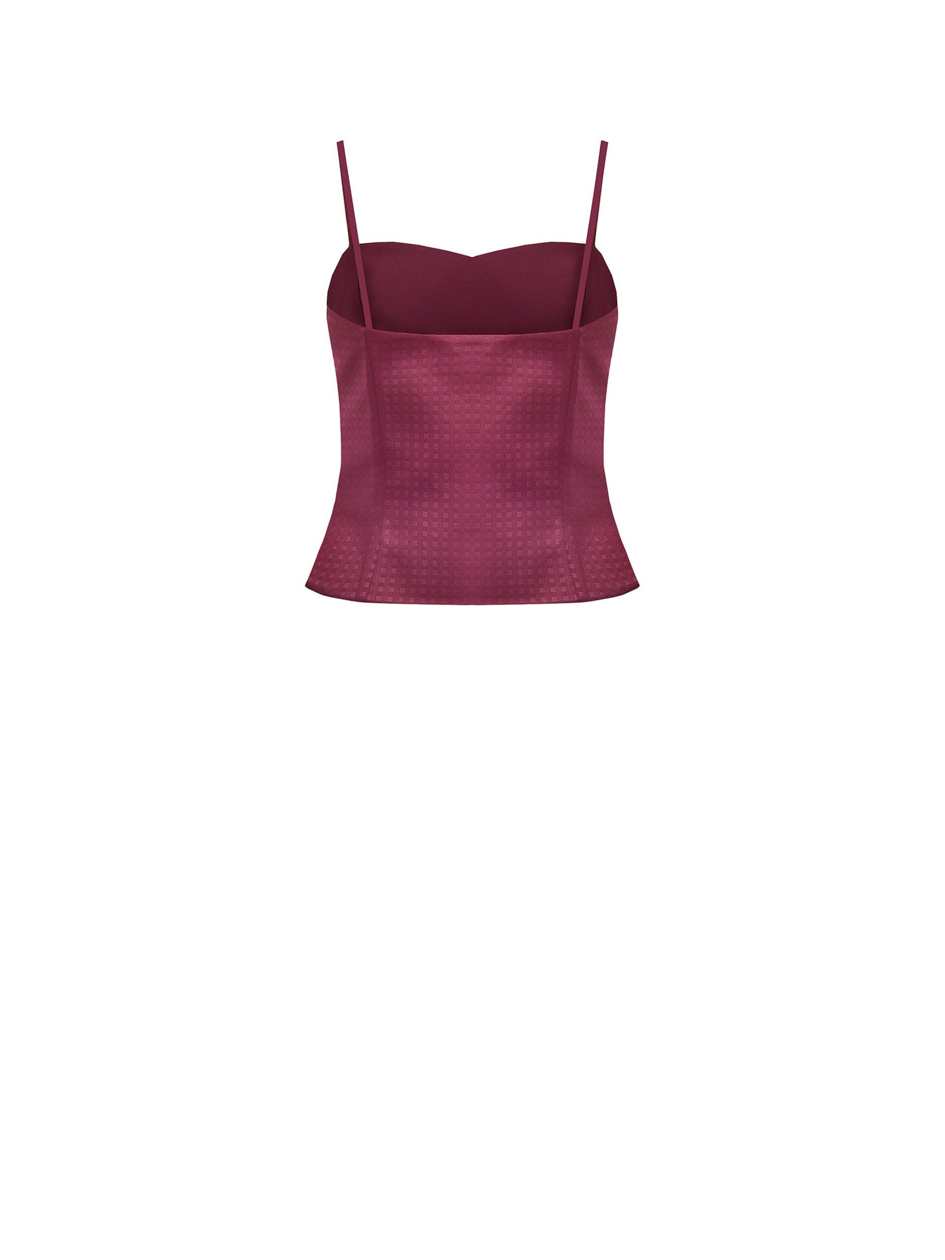 Crop Top Bustier In Raso Jacquard Rinascimento