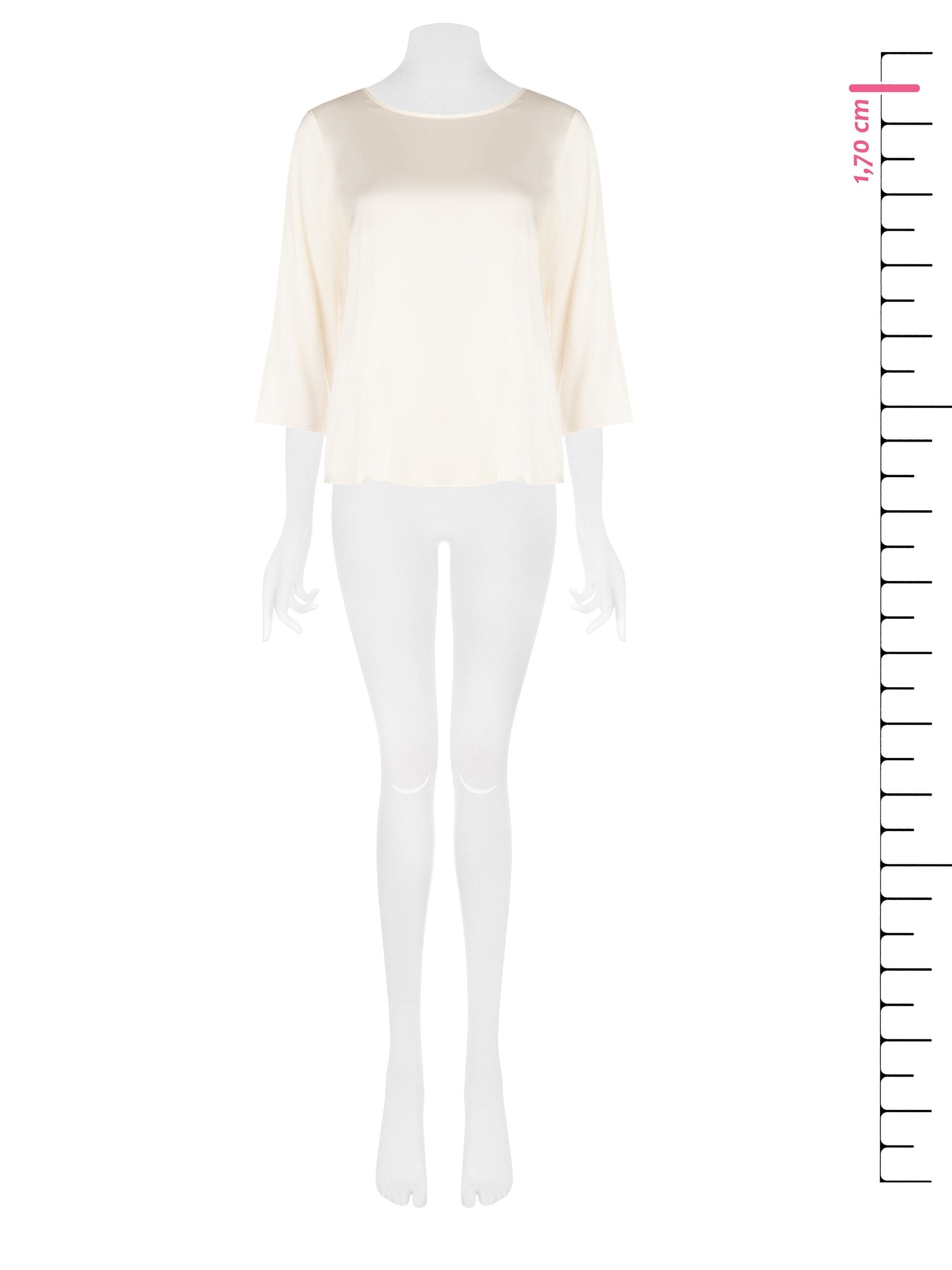 Blusa Fluida A Maniche A 3/4 In Raso Rinascimento