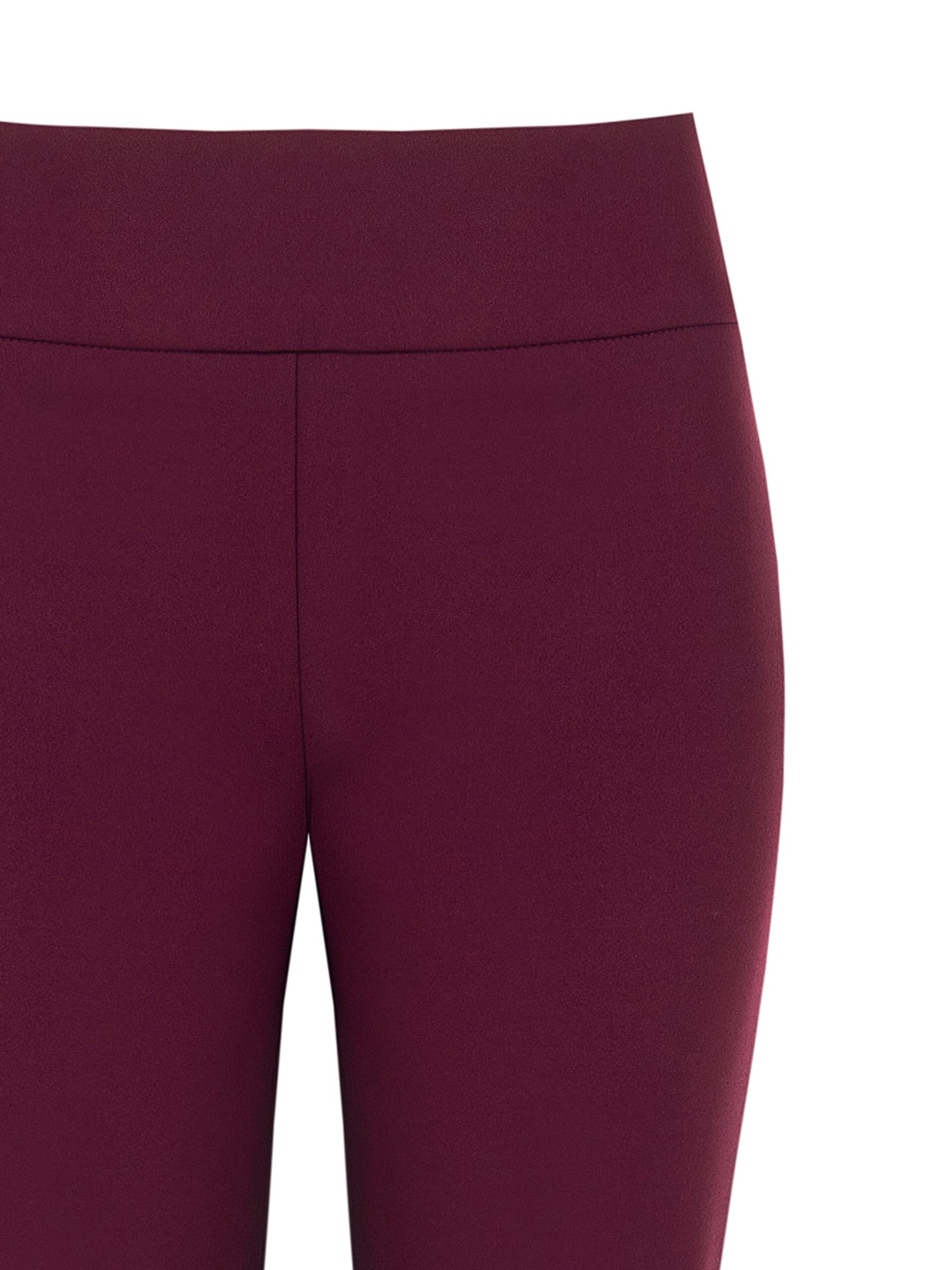 Pantaloni A Zampa In Scuba Crepe Con Fascia In Vita Rinascimento