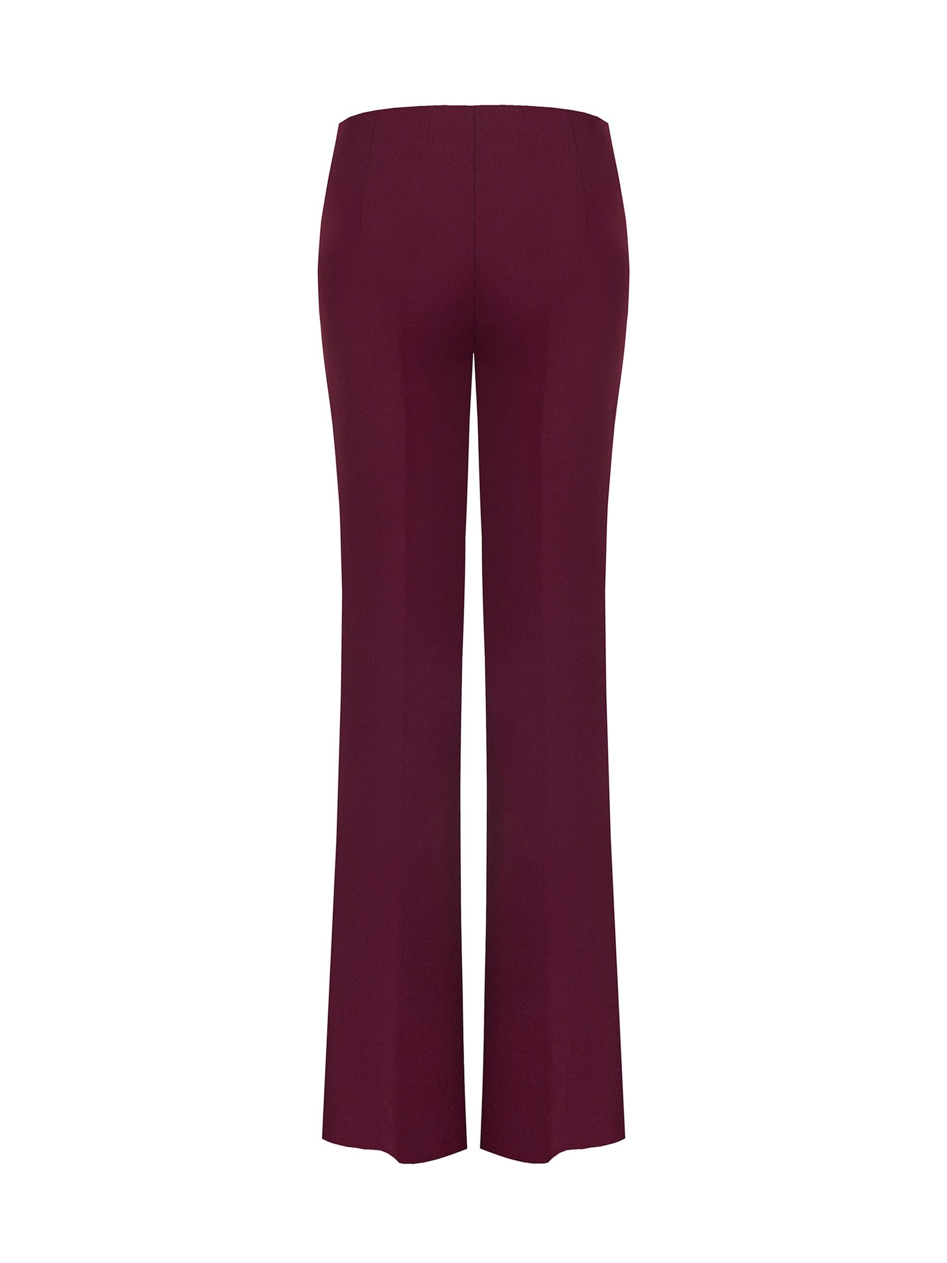 Pantaloni Dritti In Scuba Crepe Con Vita Elasticizzata Rinascimento