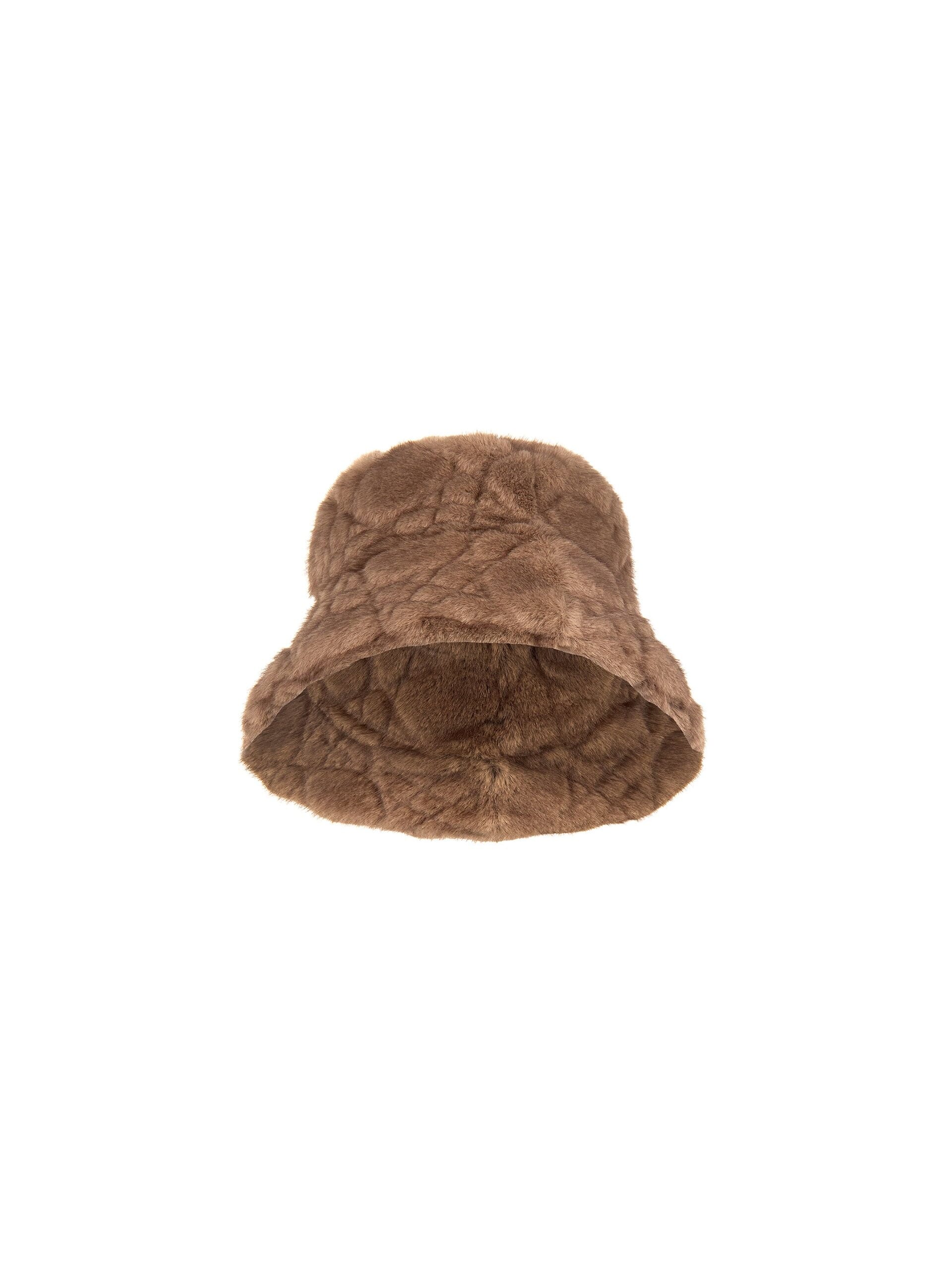 Cappello Bucket In Pelliccia Sintetica Trapuntata Rinascimento