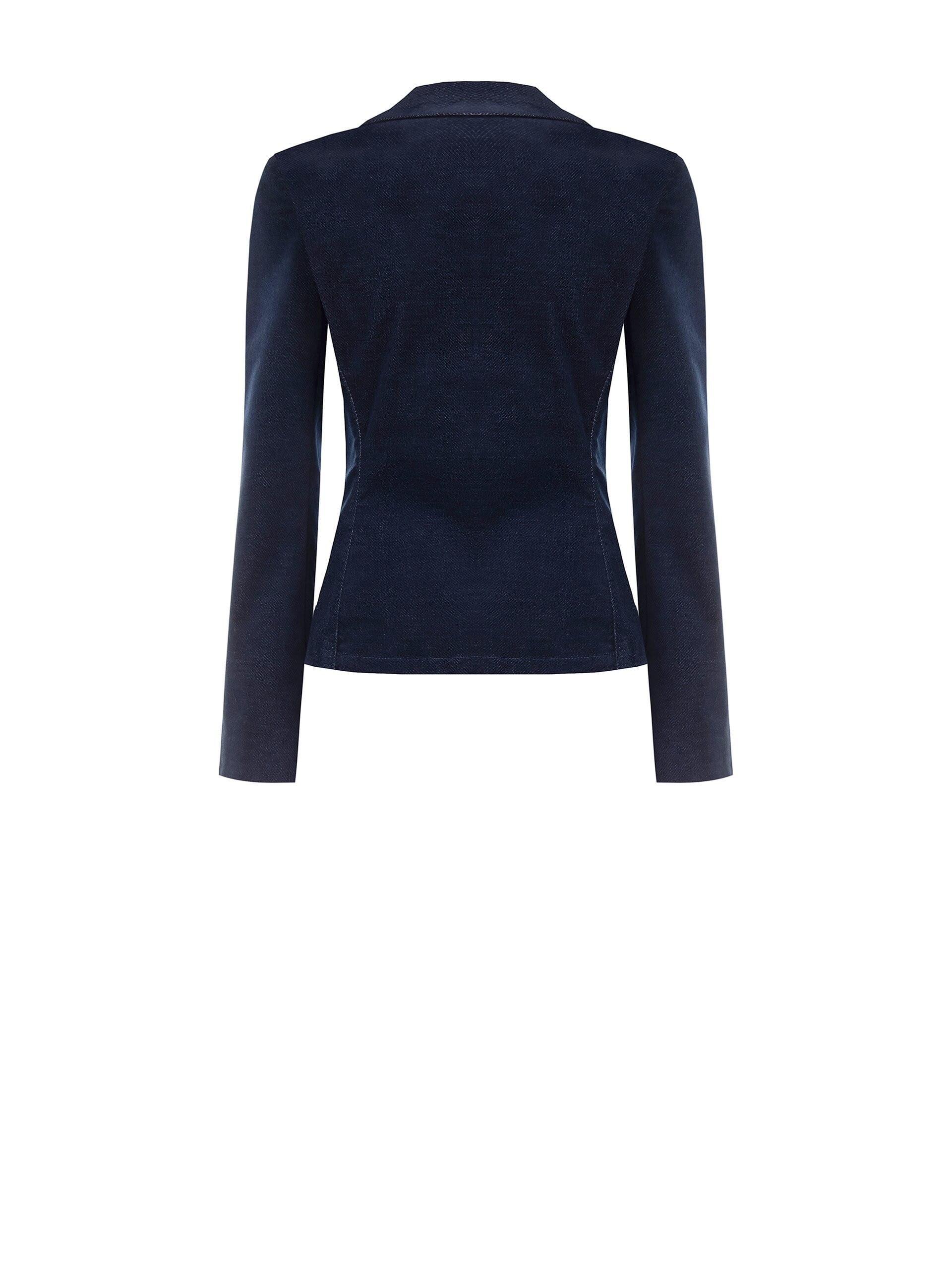 Rinascimento Short, Fitted Velour Blazer Jacket