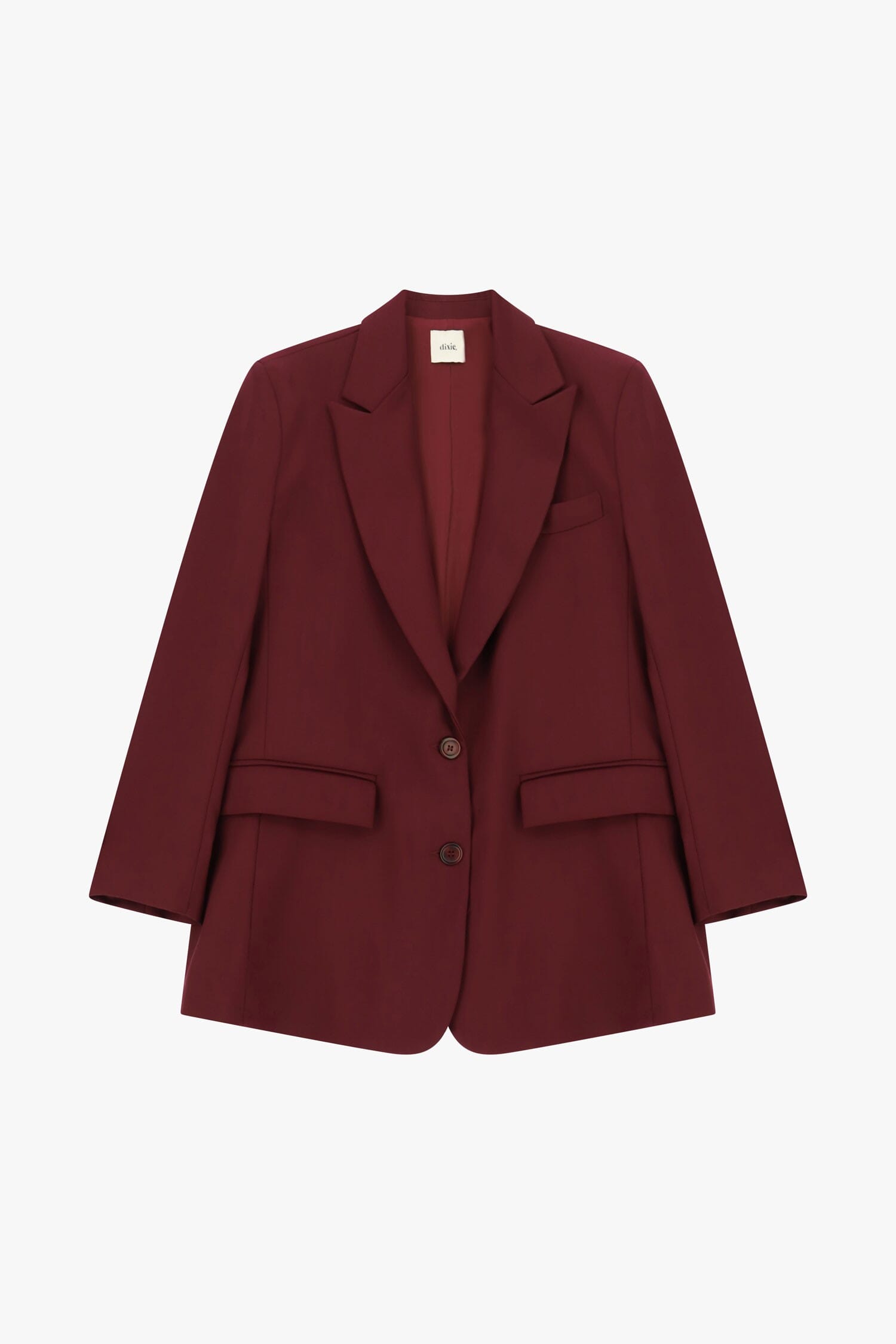 Dixie Two-Button Blazer with Flap Pockets