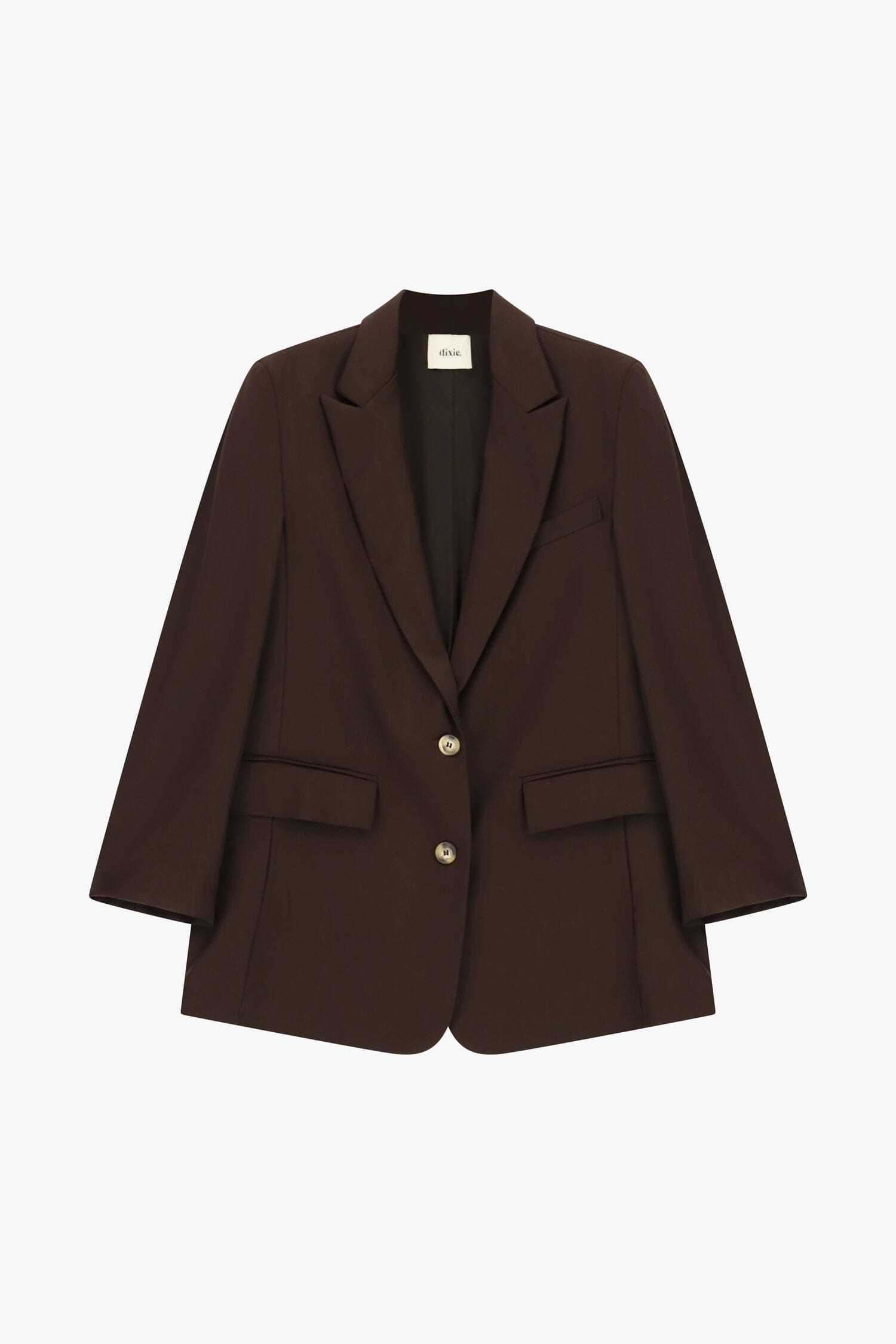 Dixie Two-Button Blazer with Flap Pockets