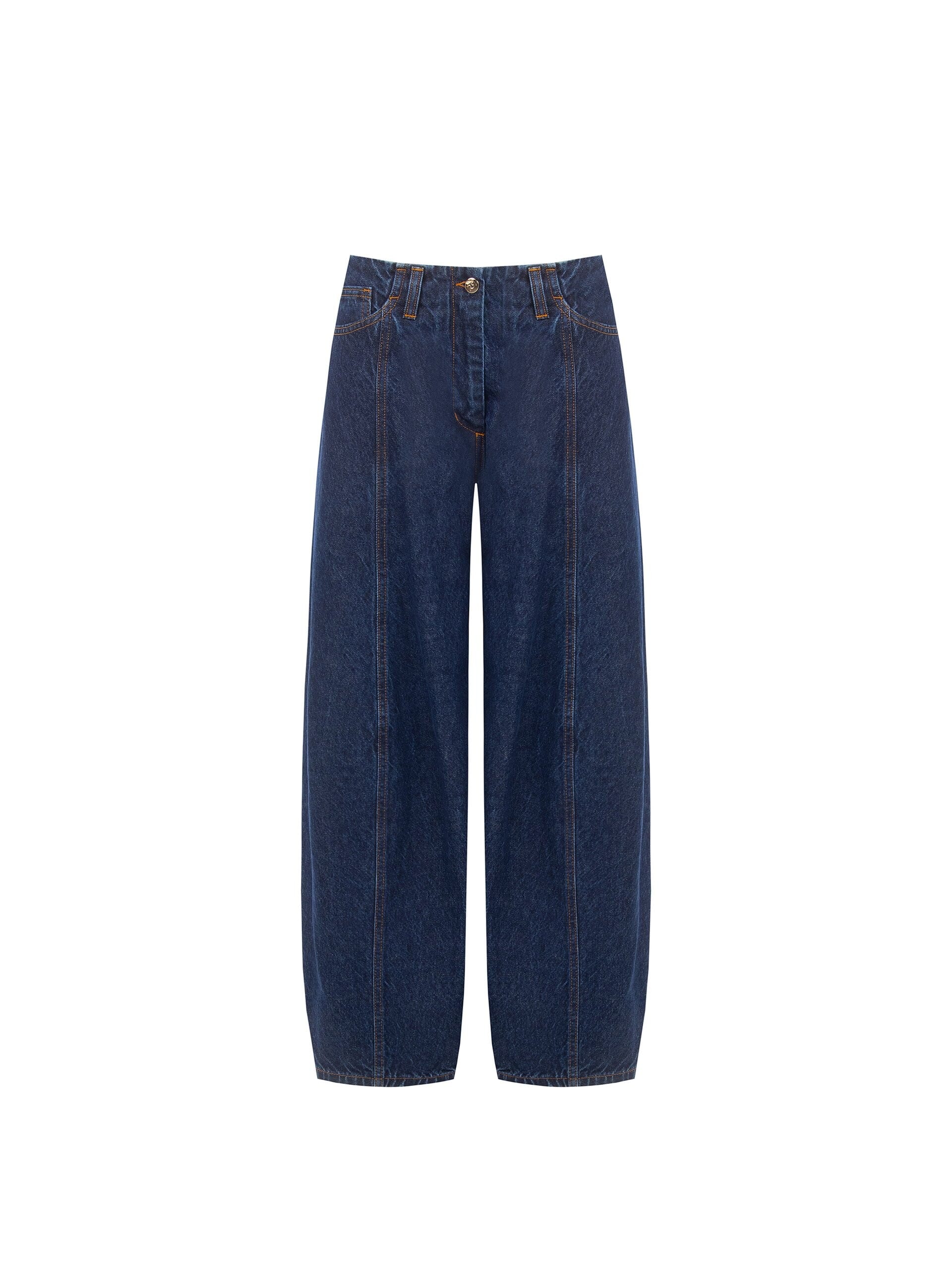 Rinascimento Balloon Jeans with Front Stitching