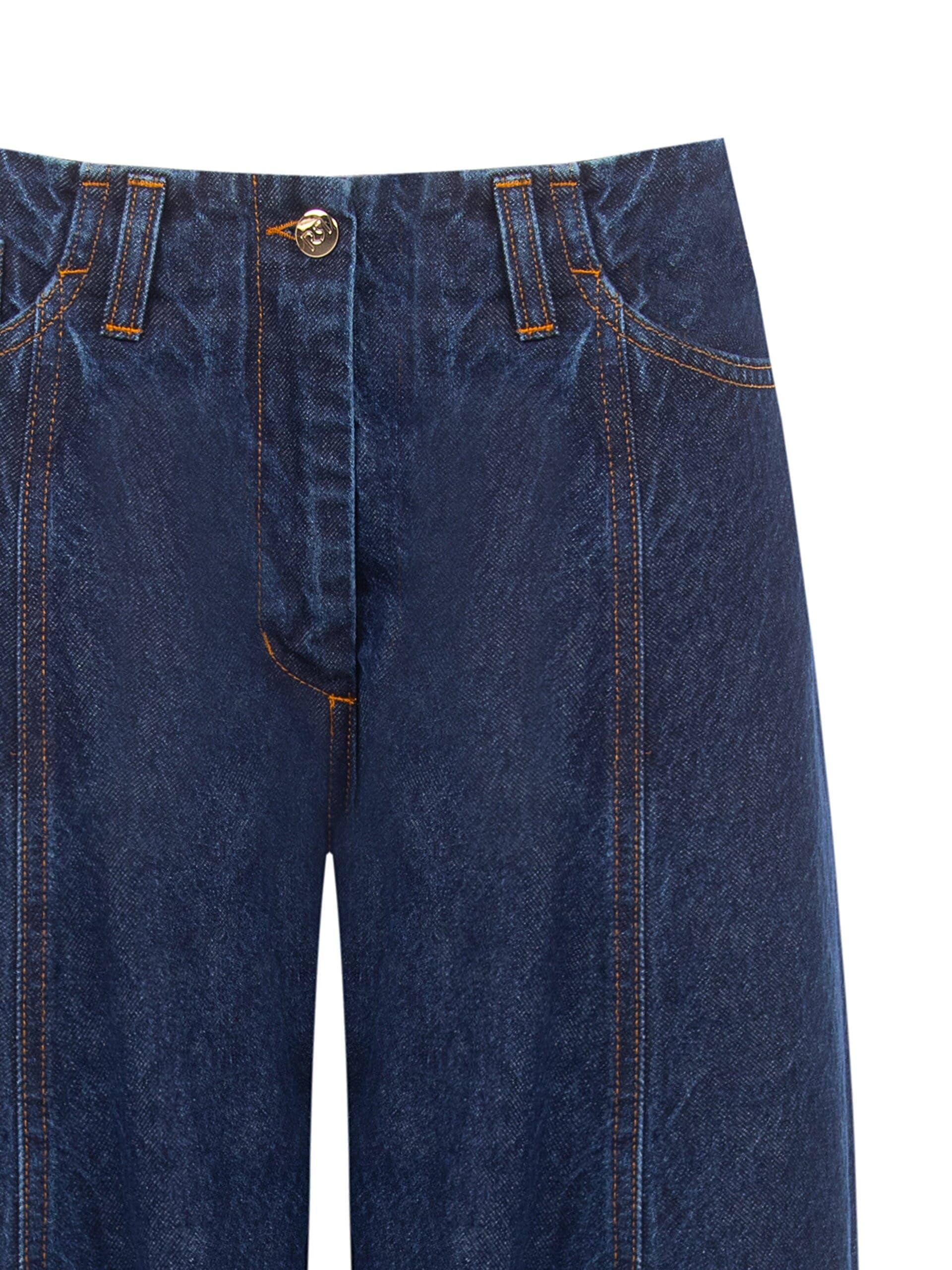 Rinascimento Balloon Jeans with Front Stitching