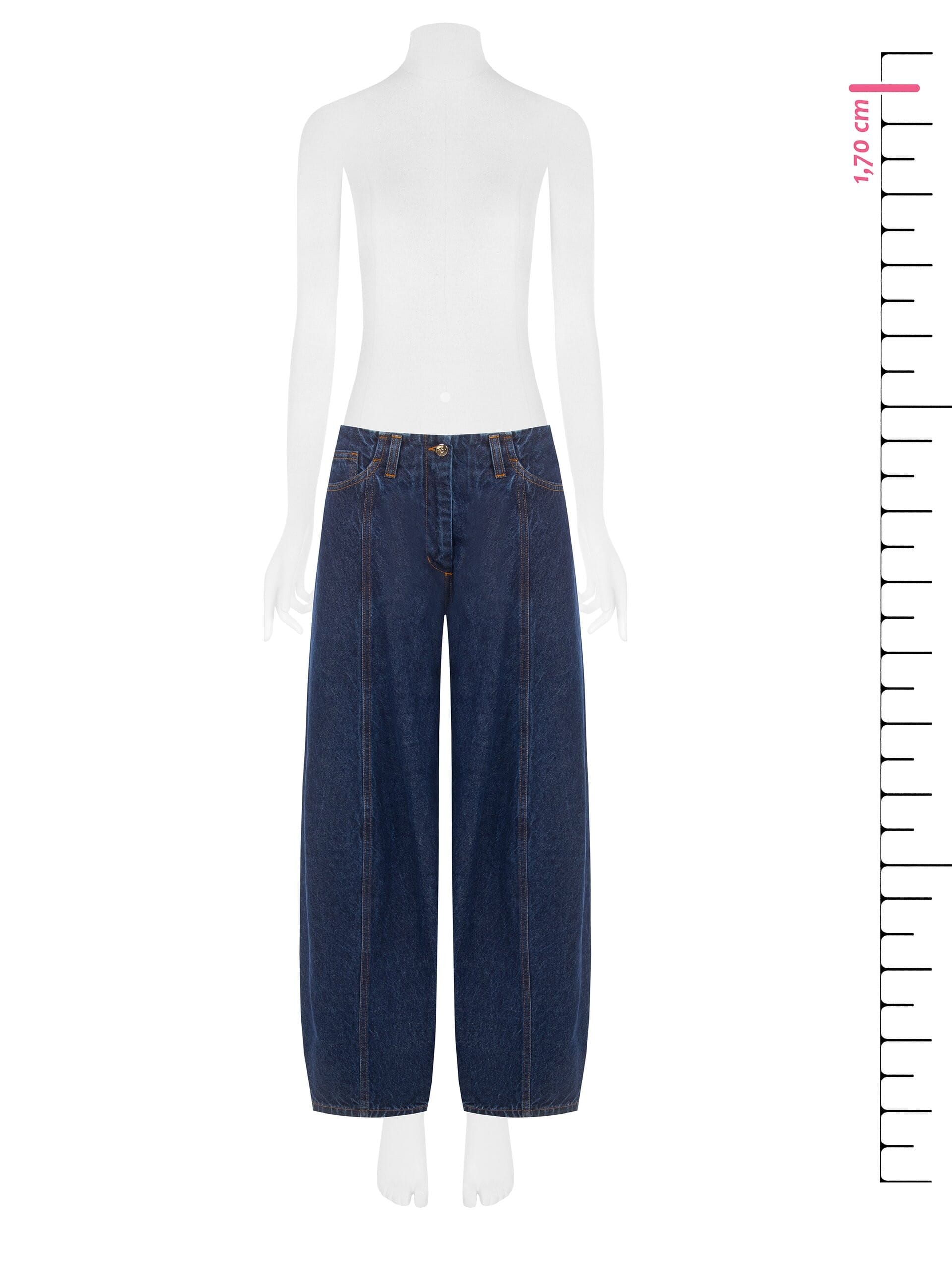 Rinascimento Balloon Jeans with Front Stitching