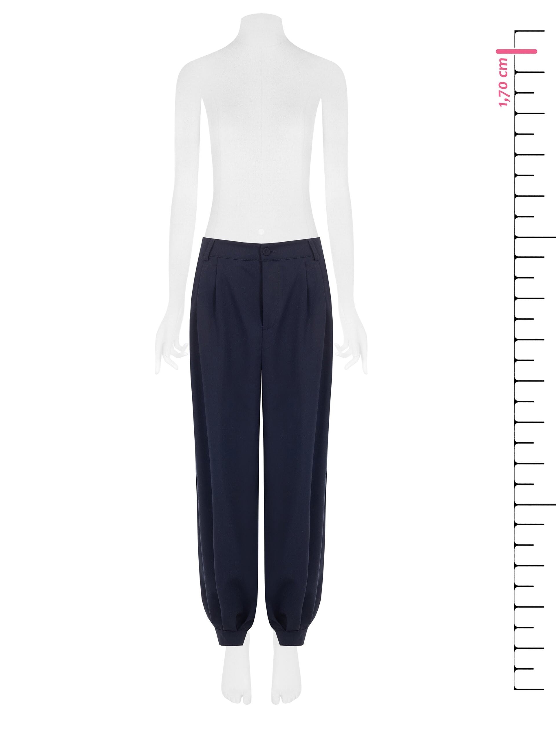 Pantalon ballon en mélange de viscose avec doubles pinces « Rinascimento »