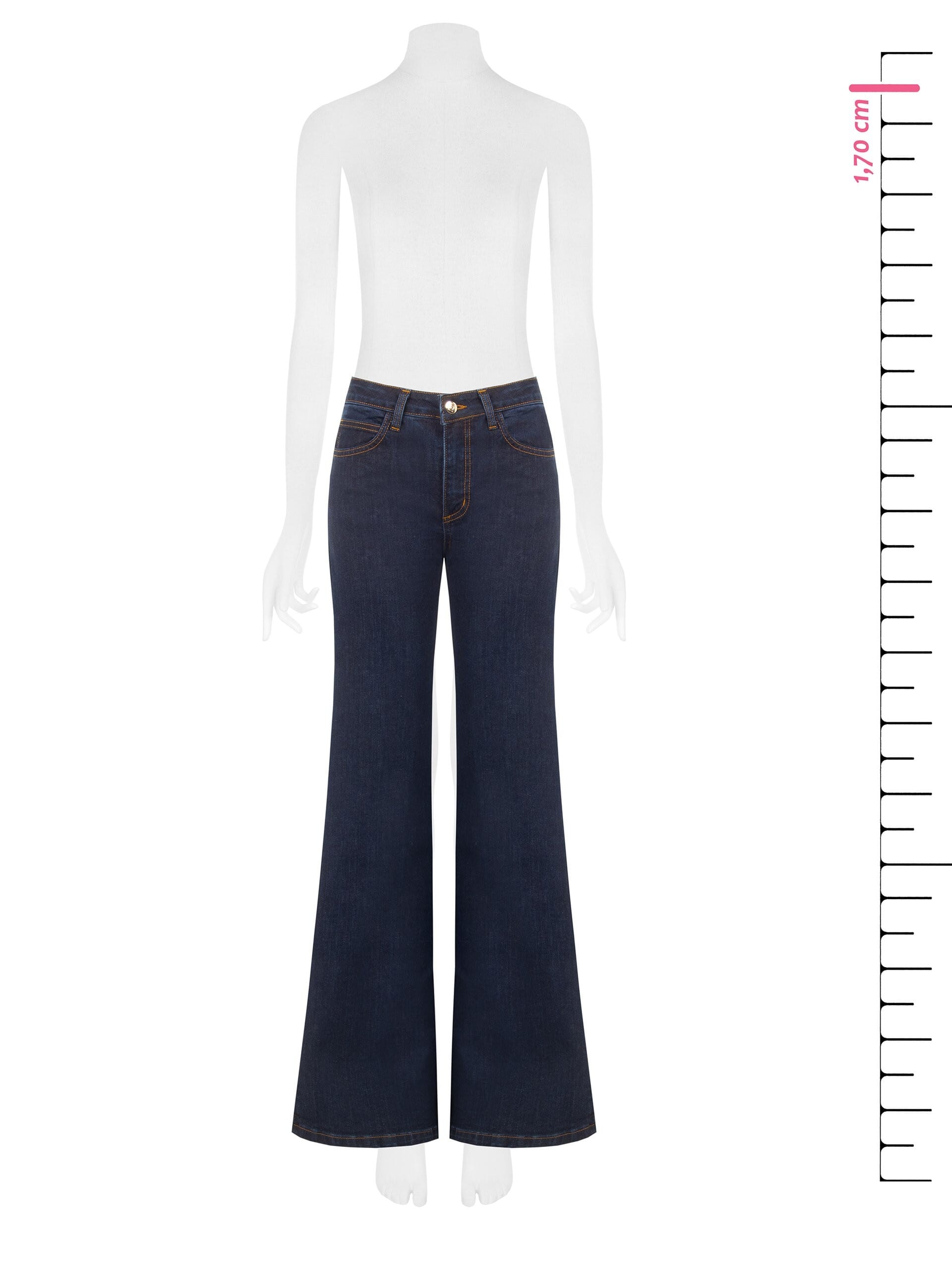 Wide-Leg Stretch Jeans, Zero Rinascimento Wash
