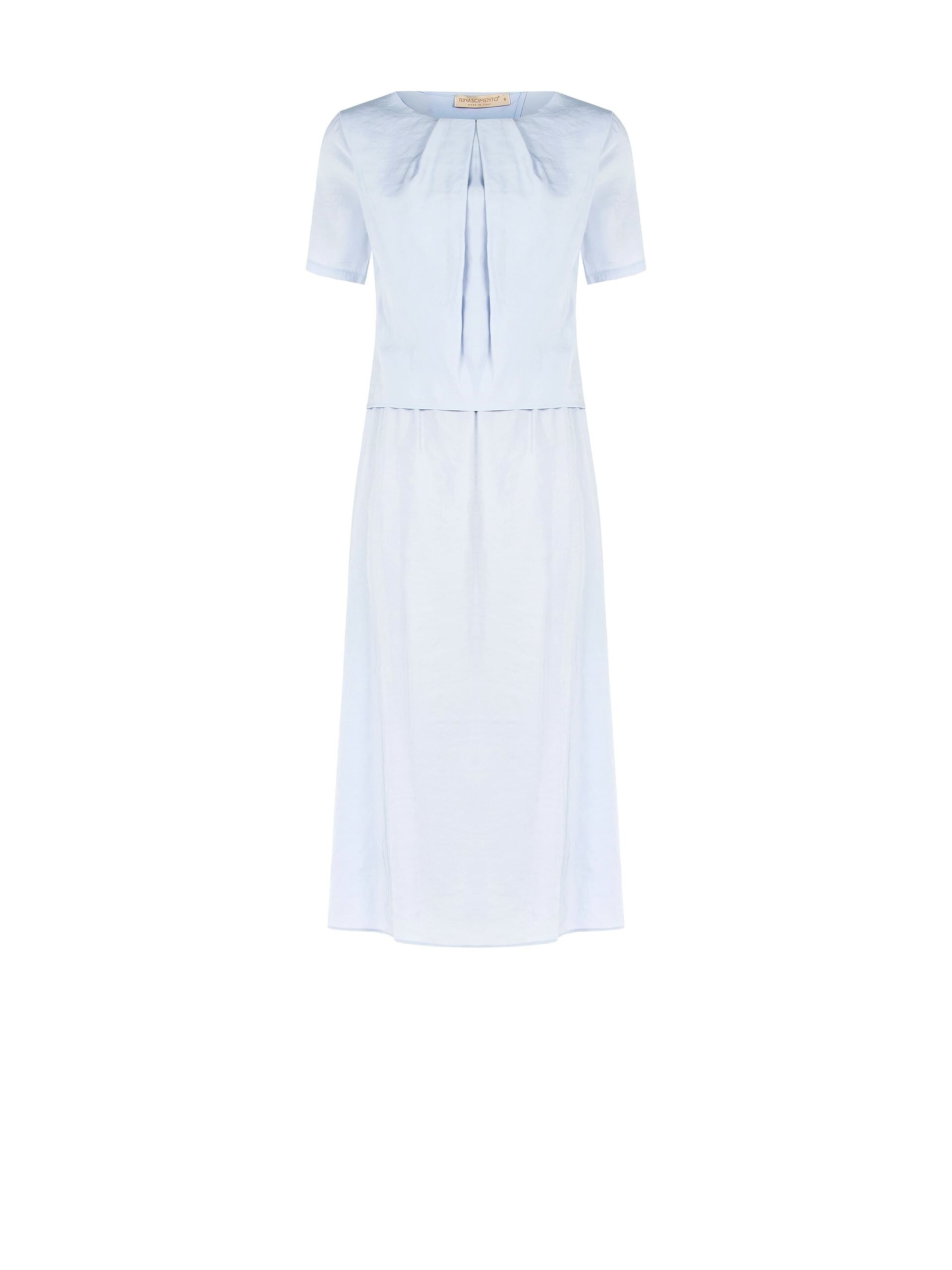 Rinascimento Midi Dress with a Two-Piece Look in a Slightly Crinkled Viscose Blend