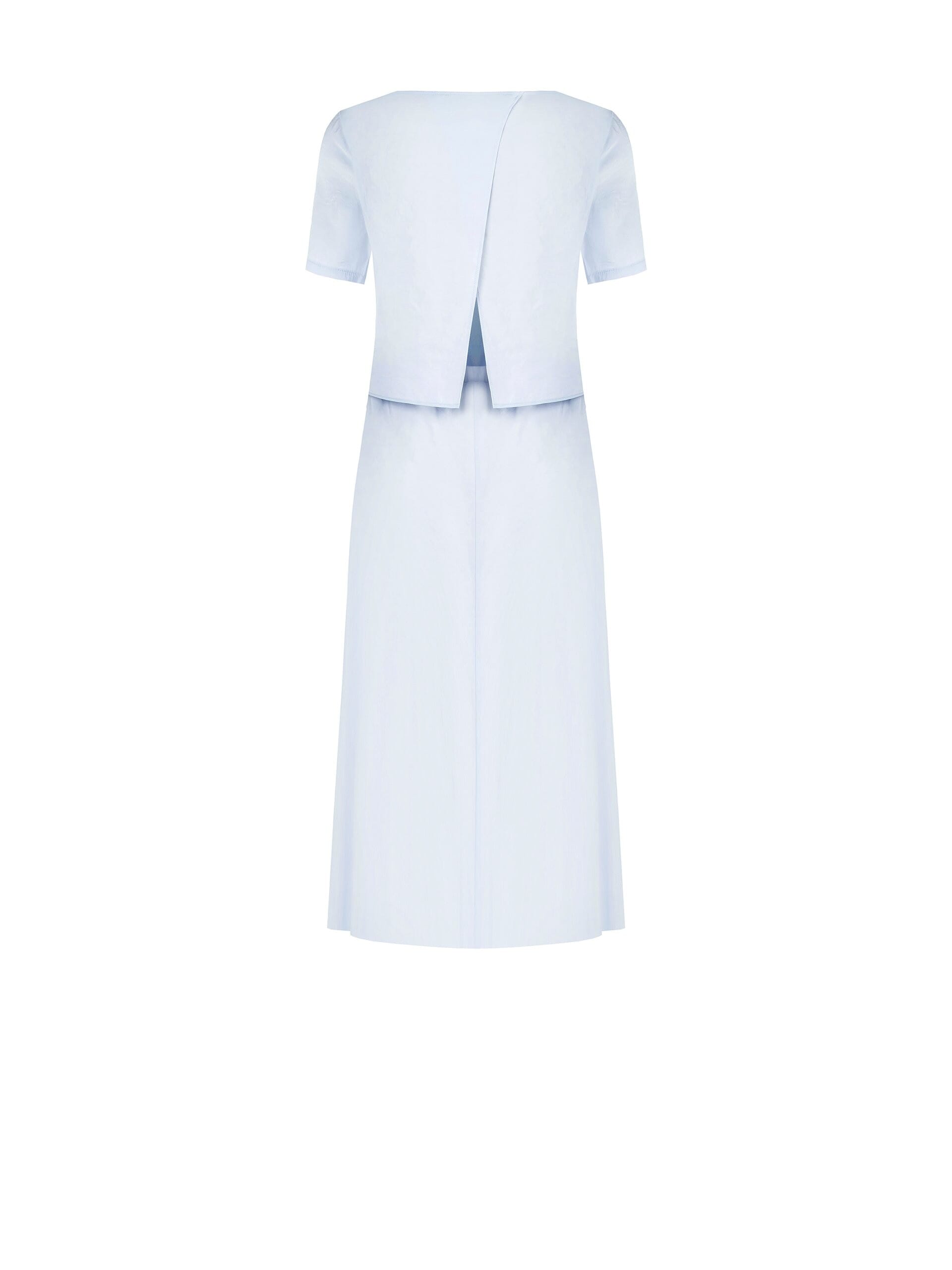 Rinascimento Midi Dress with a Two-Piece Look in a Slightly Crinkled Viscose Blend