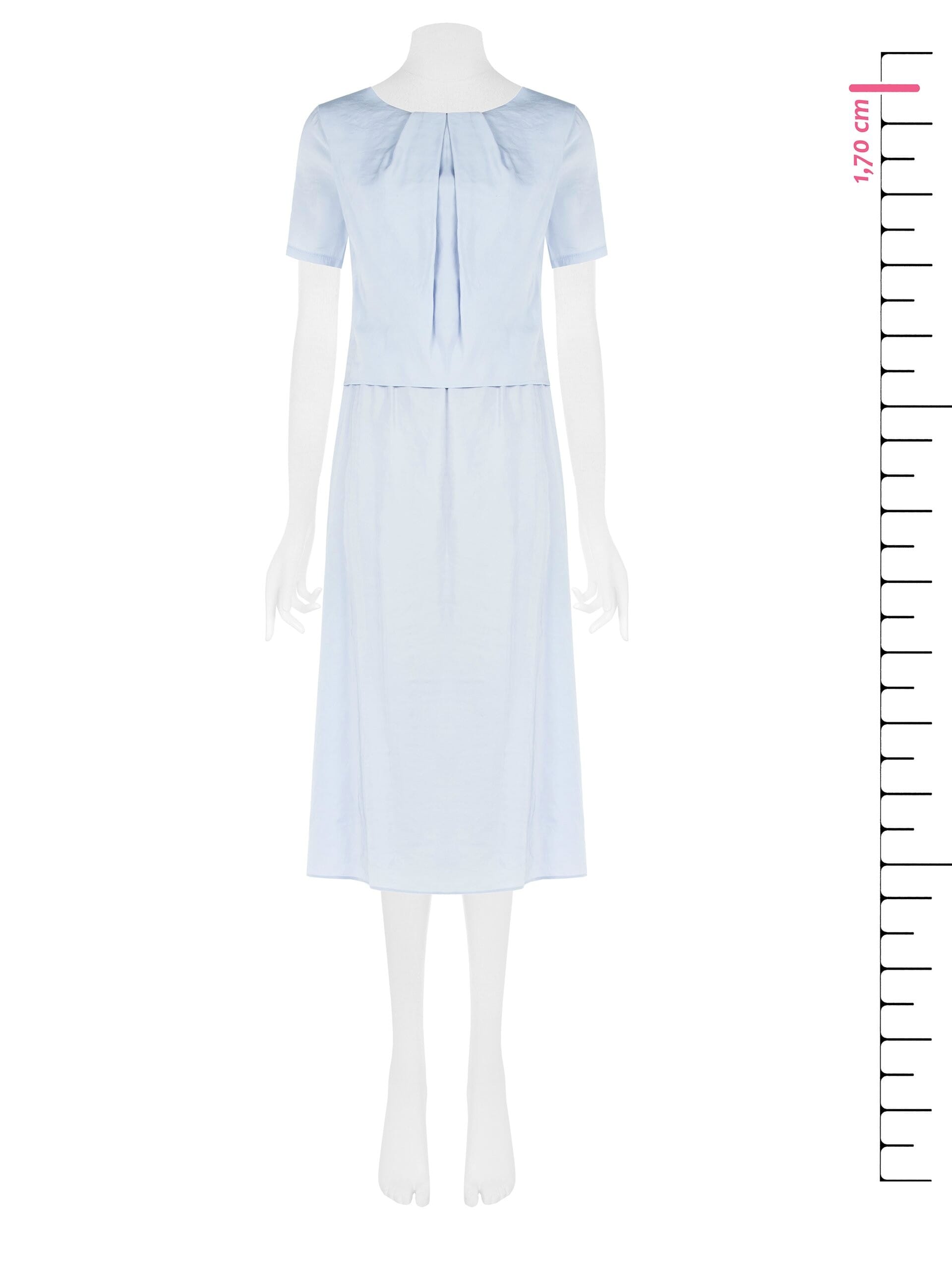 Rinascimento Midi Dress with a Two-Piece Look in a Slightly Crinkled Viscose Blend