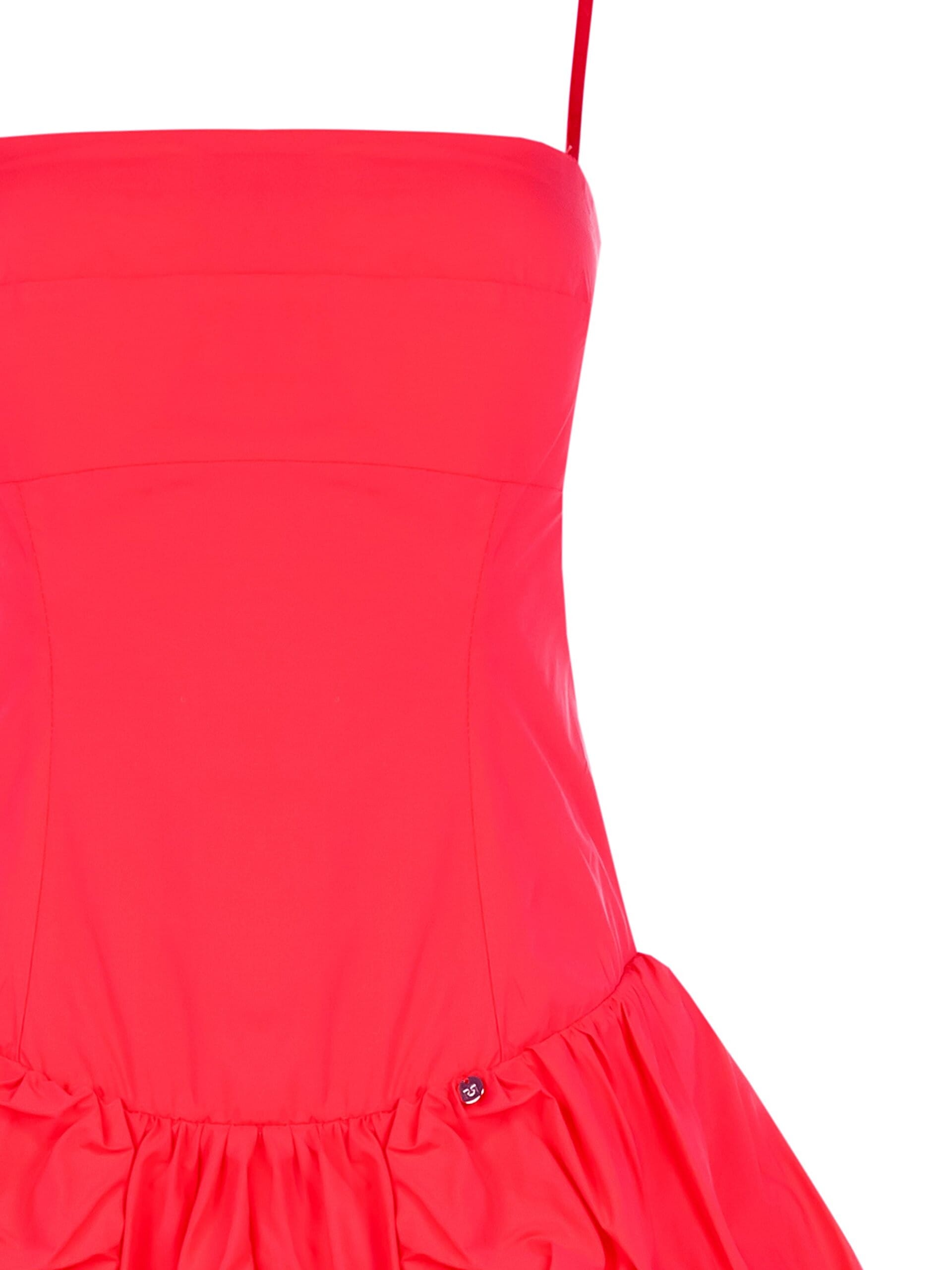 Robe courte bustier en coton à jupe ballon « Rinascimento »