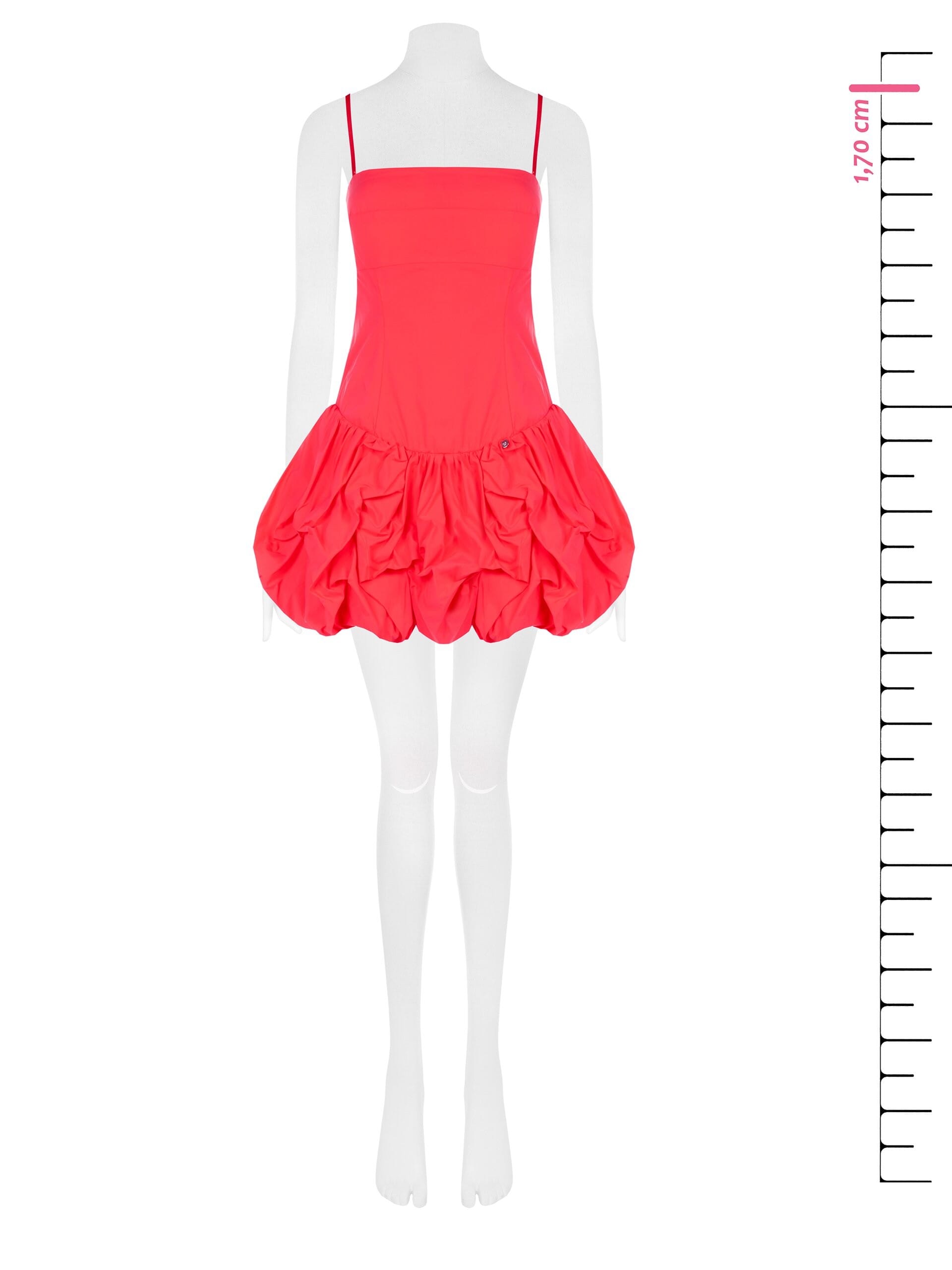 Robe courte bustier en coton à jupe ballon « Rinascimento »
