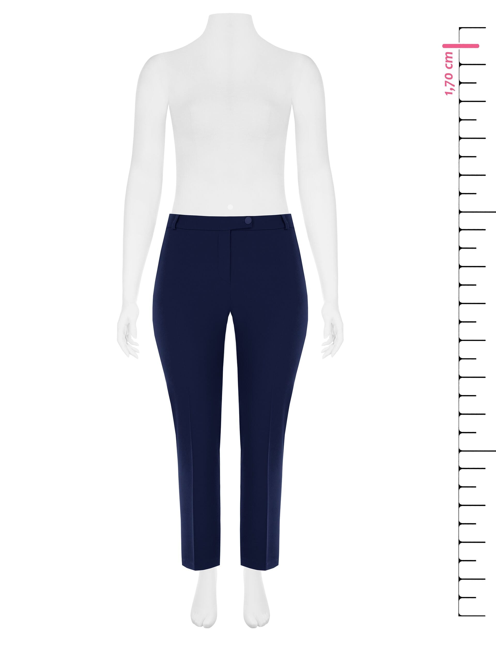Pantaloni Curvy A Sigaretta In Tessuto Cadi Con Elastico Dietro Rinascimento Curvy