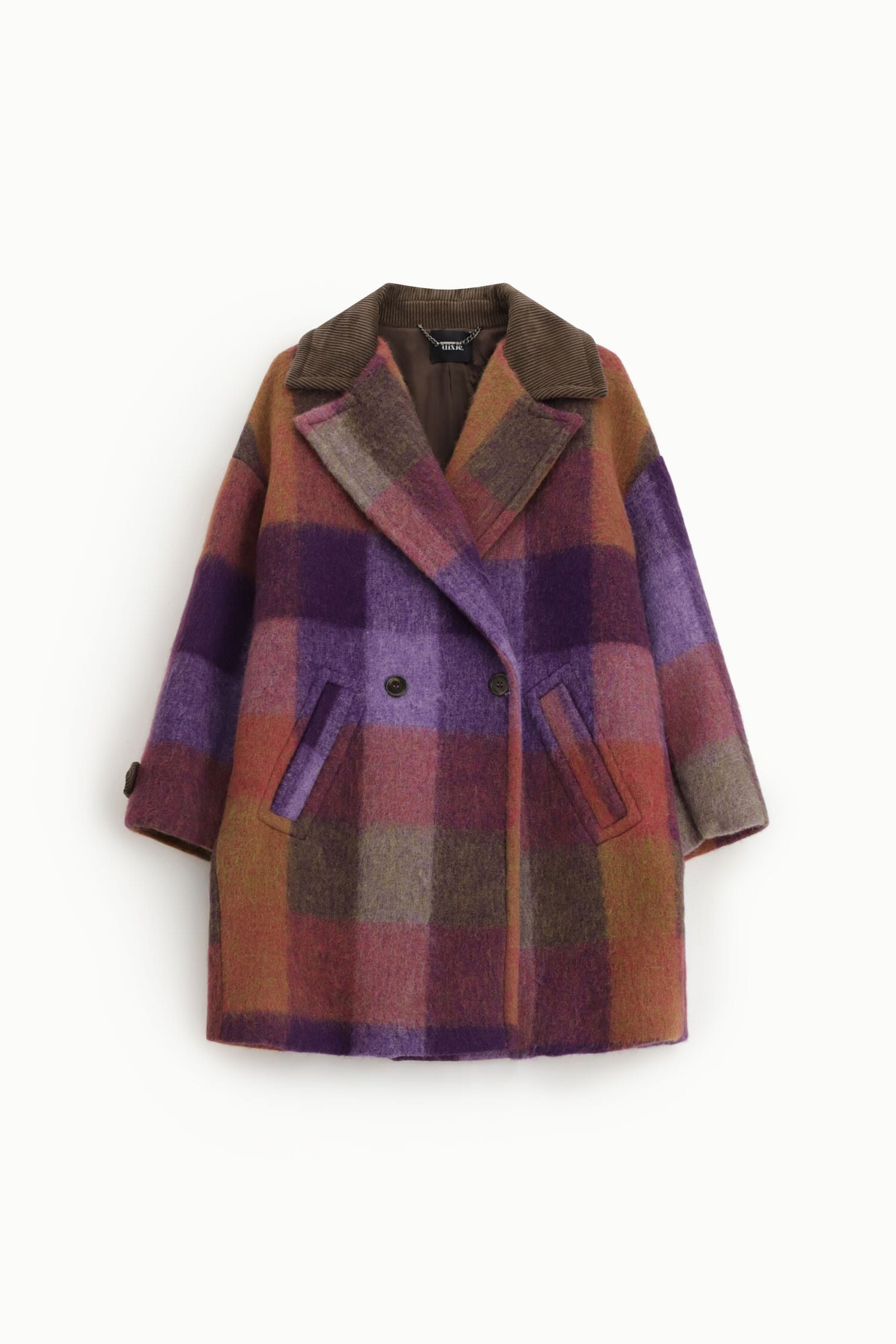 Manteau à carreaux à double boutonnage Dixie