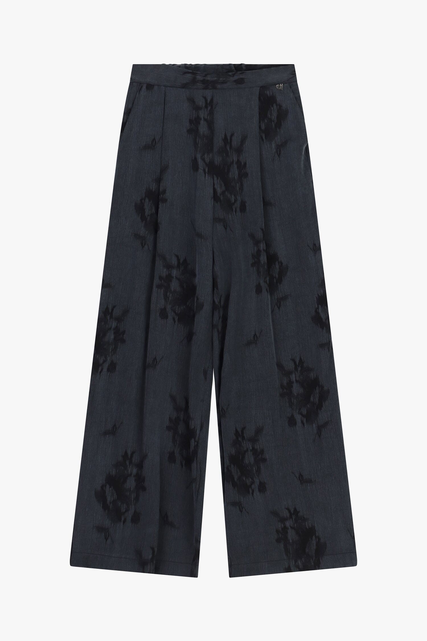Pantaloni Palazzo Fantasia Floreale Vita Alta Dixie