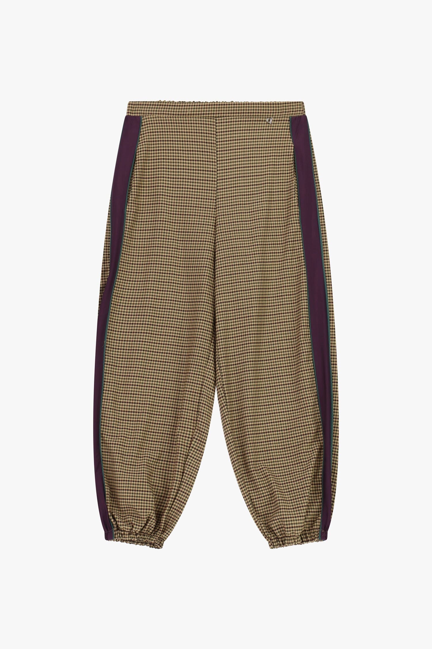Pantaloni Jogging Fantasia Micro-Check Con Bande Laterali Dixie