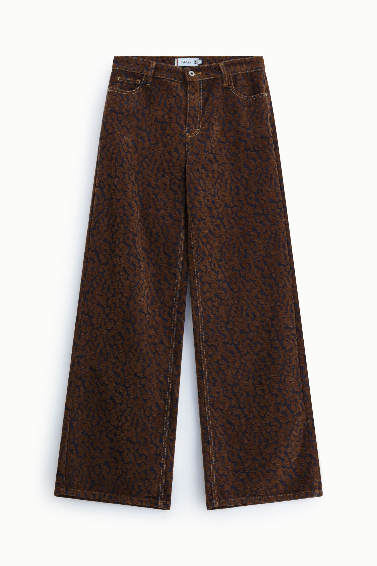 Pantaloni Palazzo Stampa Animalier Vita Alta Please