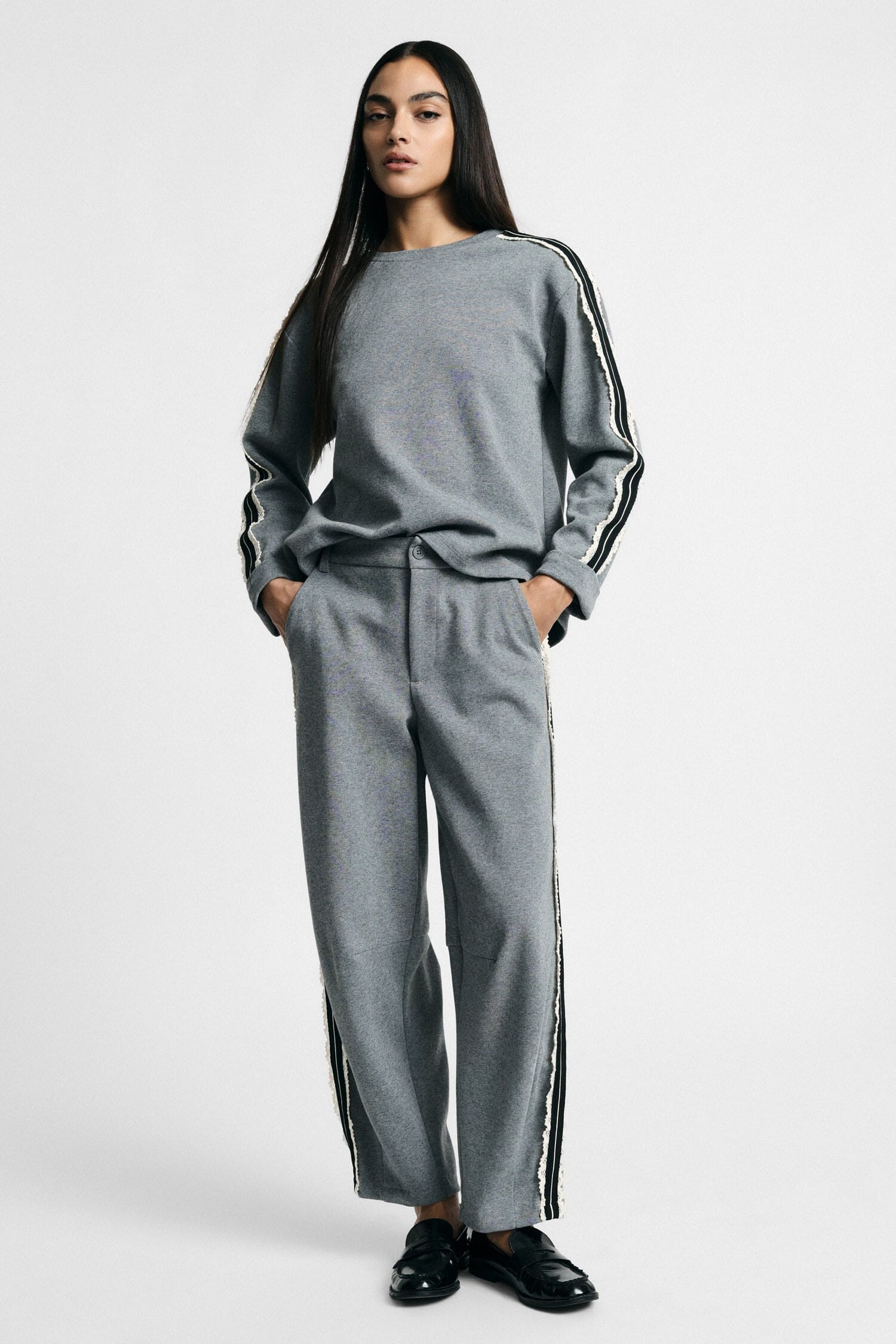 Trousers Jogging Fit Con Bande Laterali A Righe Please