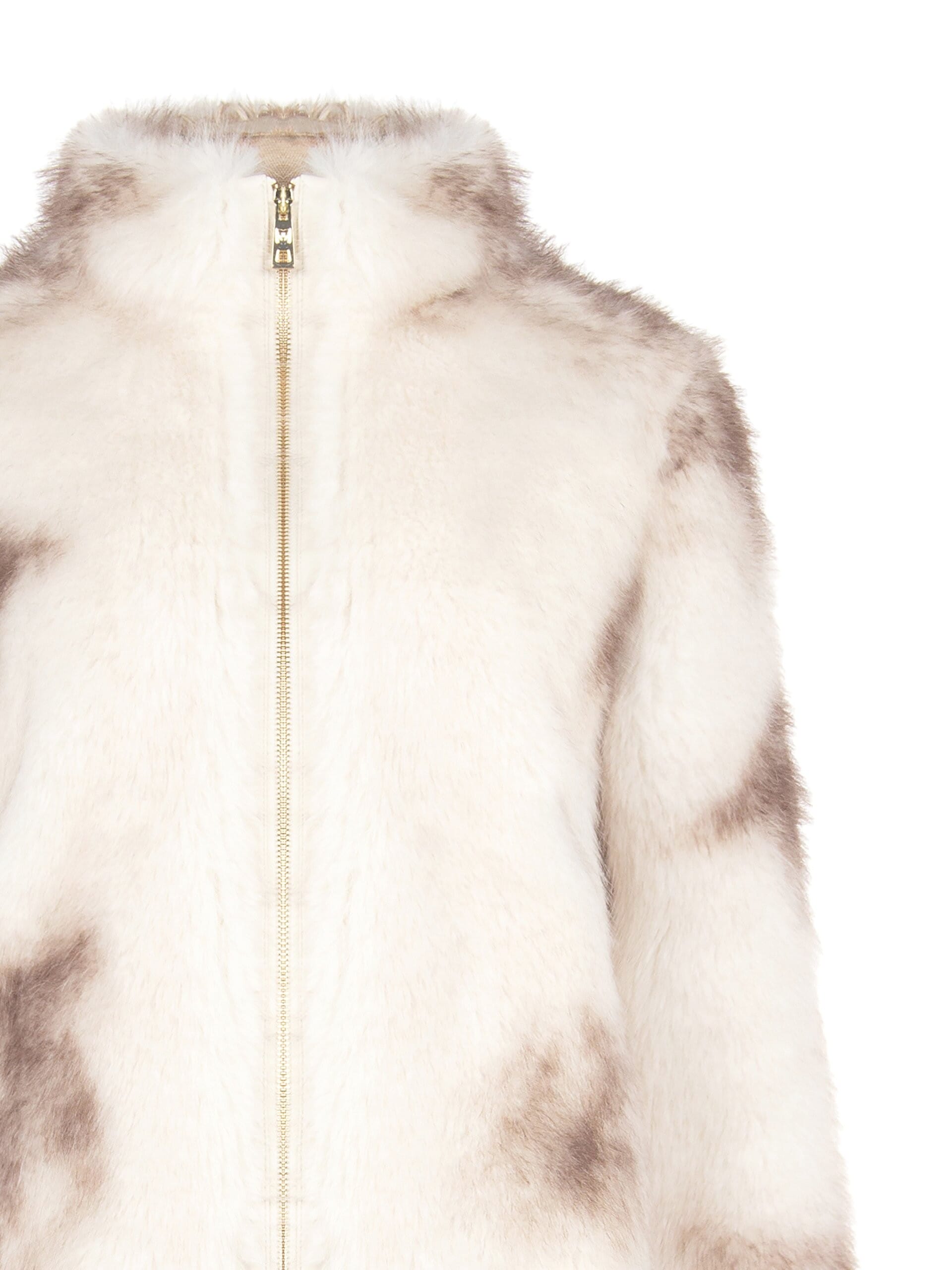 Cappotto Corto In Pelliccia Sintetica Con Zip Rinascimento