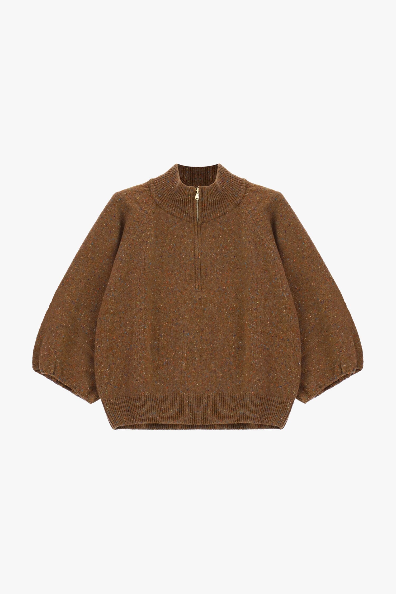 Maglione Con Zip E Maniche A Palloncino Dixie
