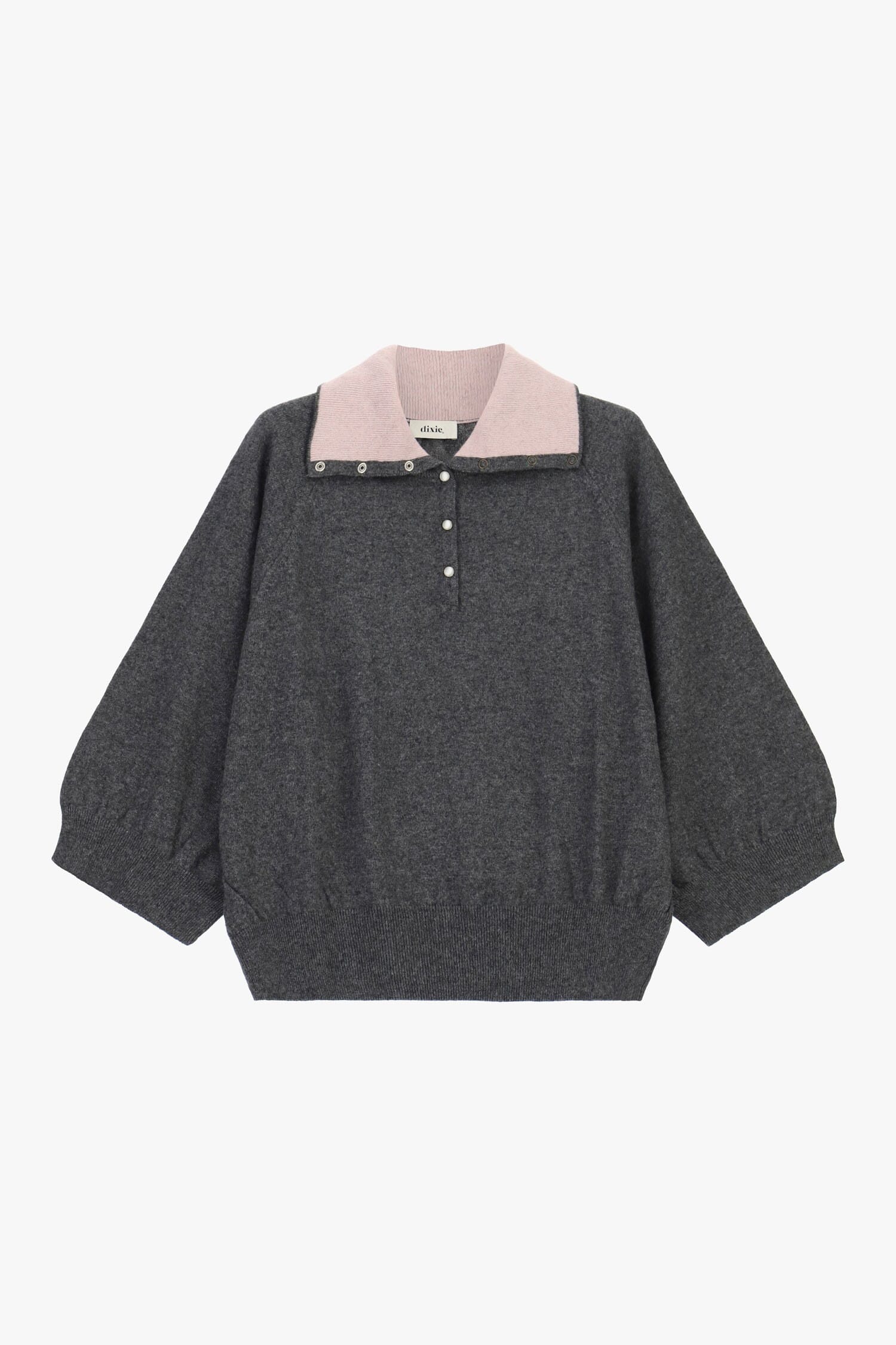 Dixie Jumper with Contrast Collar and Wide Sleeves