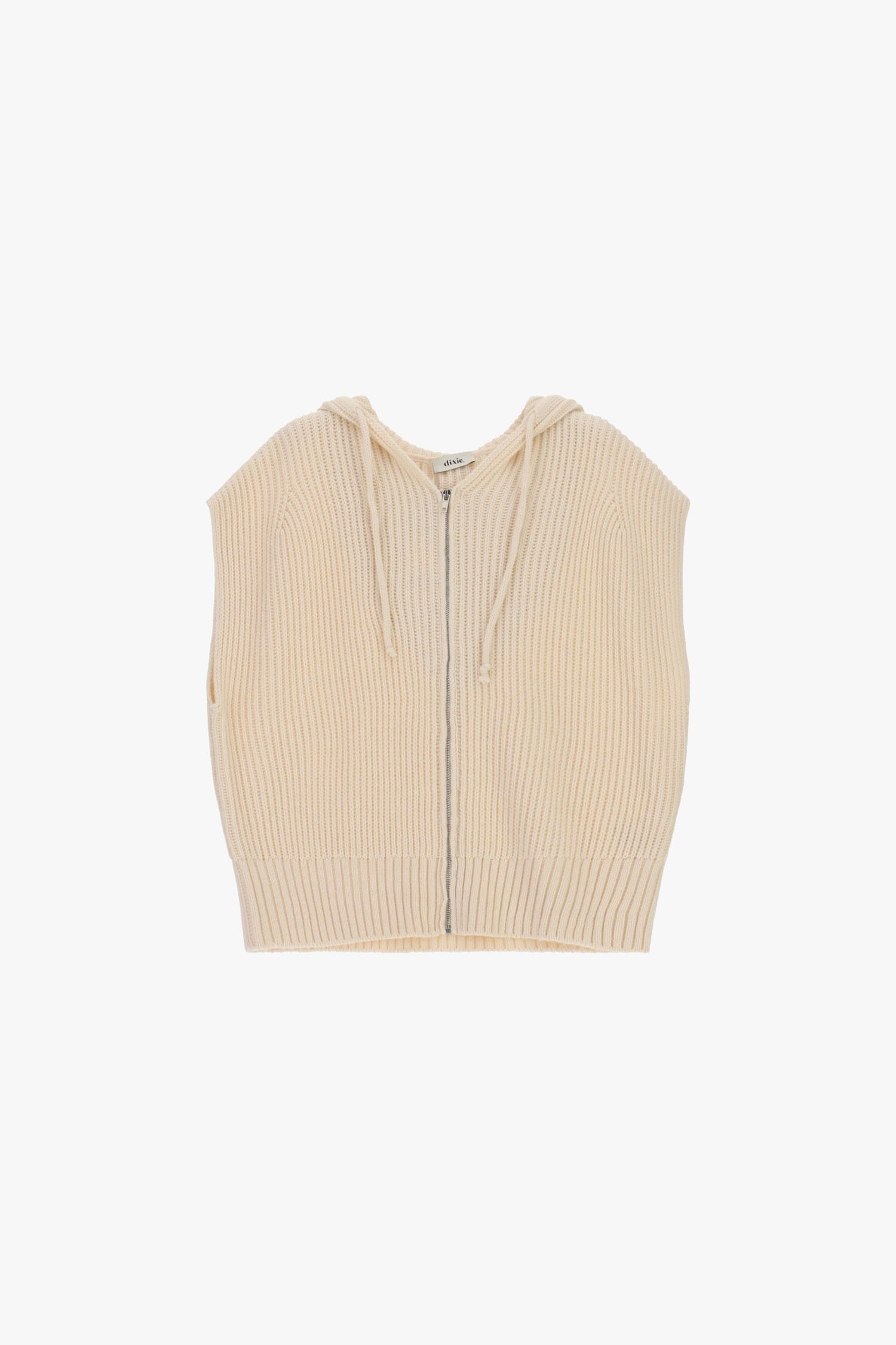 Gilet à capuche et fermeture éclair, motif côtelé Dixie