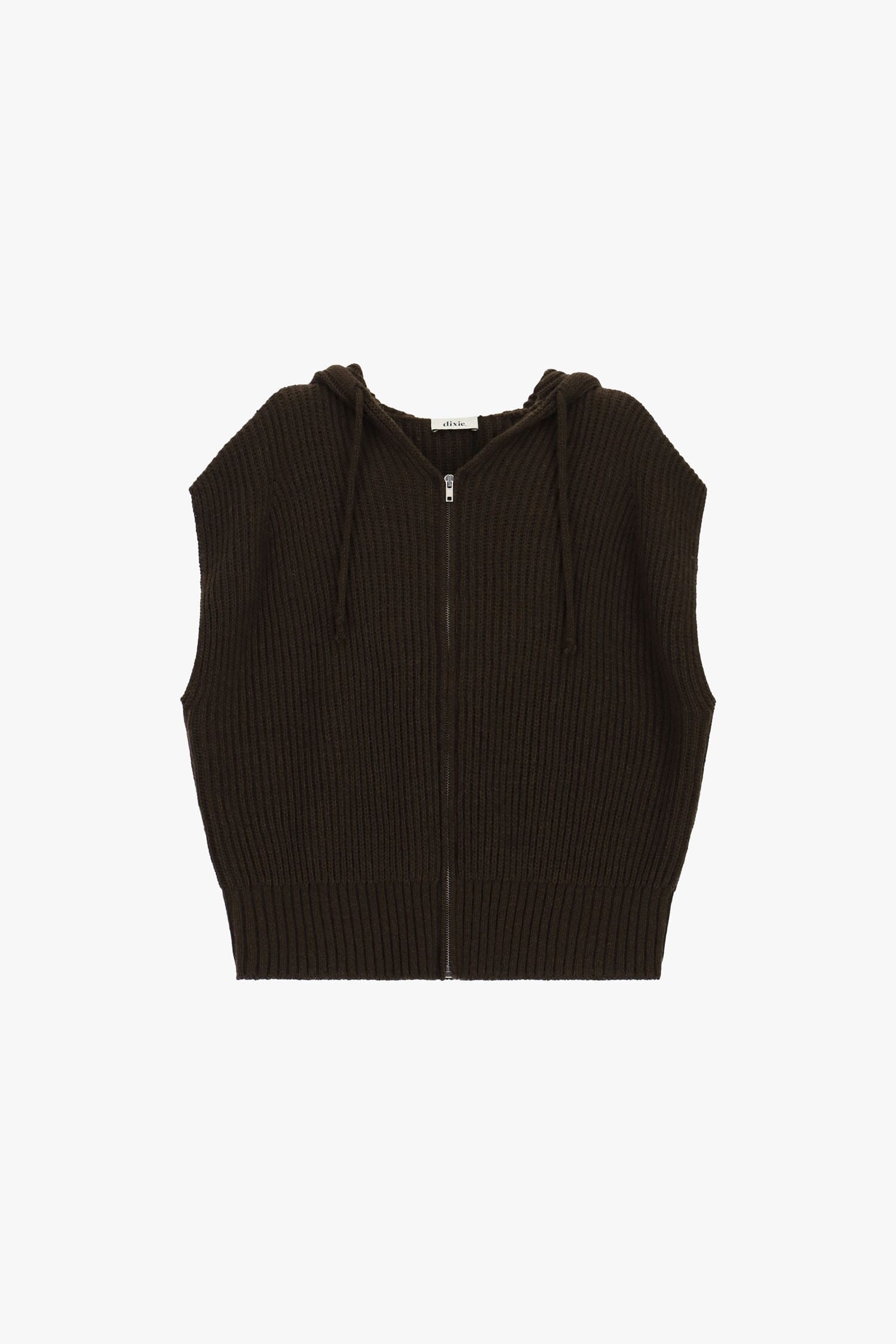 Gilet à capuche et fermeture éclair, motif côtelé Dixie