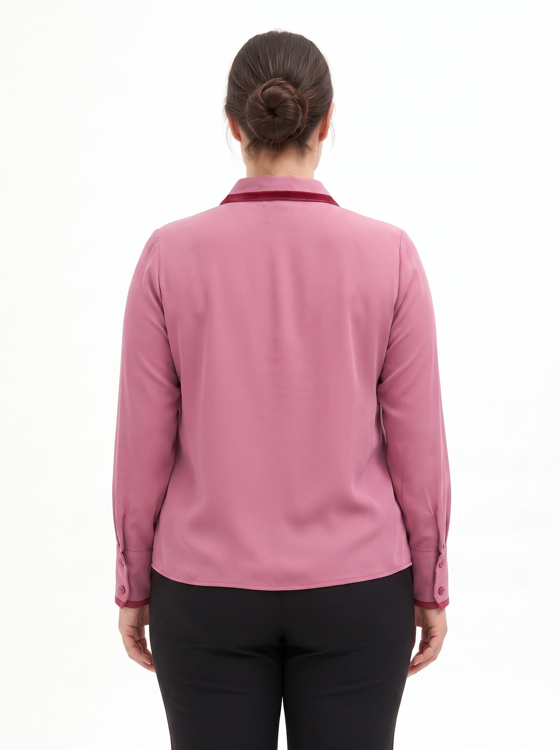 Camicia Curvy In Raso Opaco Con Dettagli A Contrasto Rinascimento Curvy