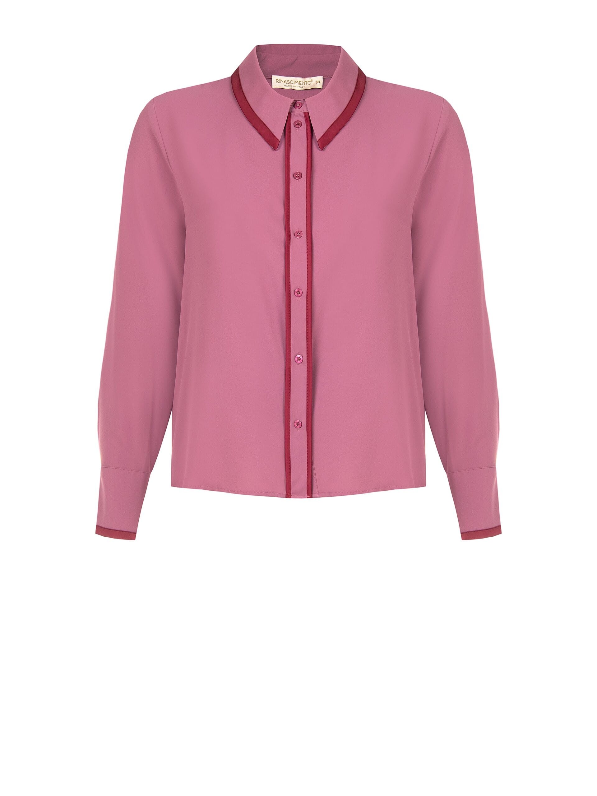 Camicia Curvy In Raso Opaco Con Dettagli A Contrasto Rinascimento Curvy
