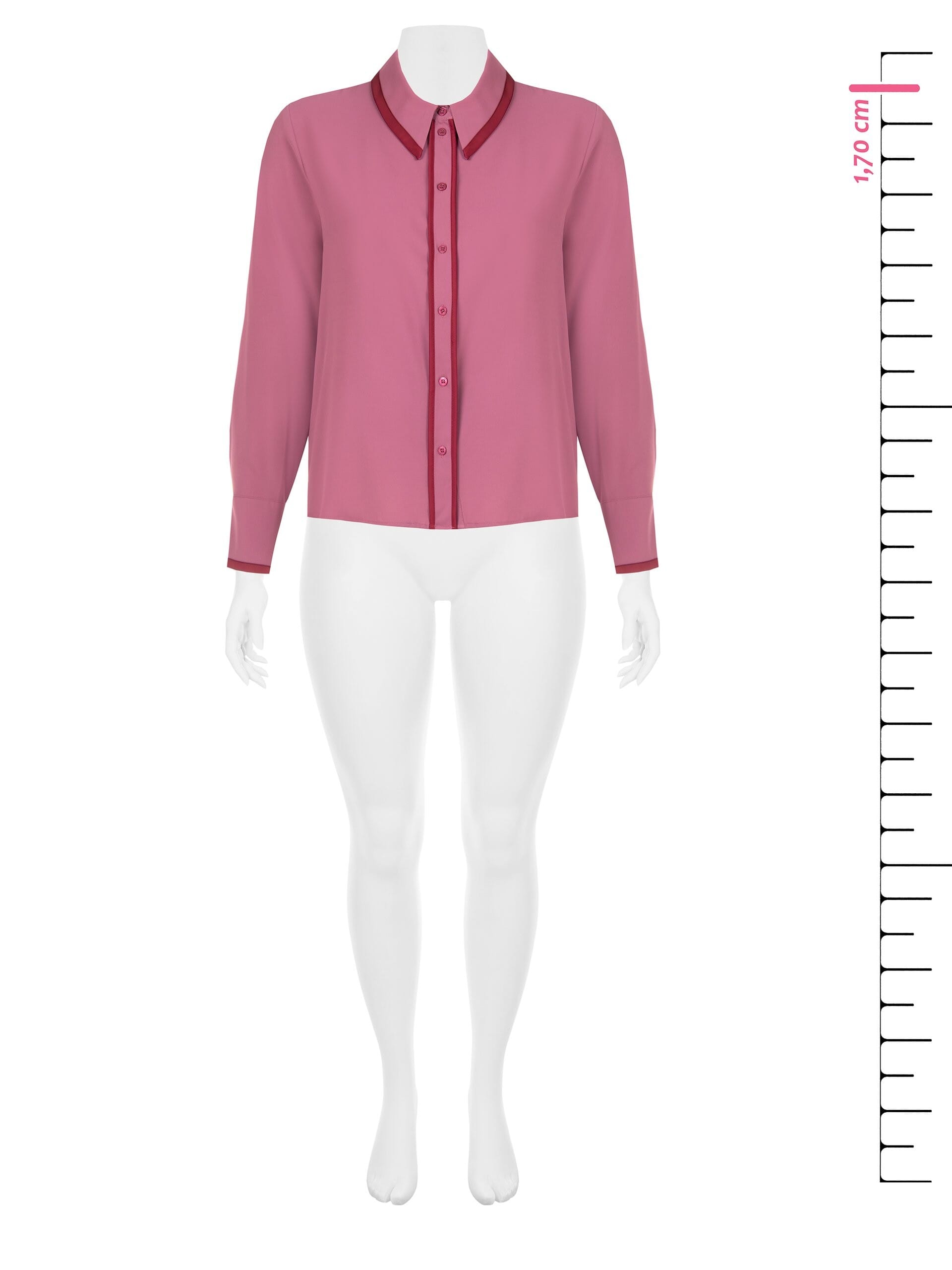 Camicia Curvy In Raso Opaco Con Dettagli A Contrasto Rinascimento Curvy