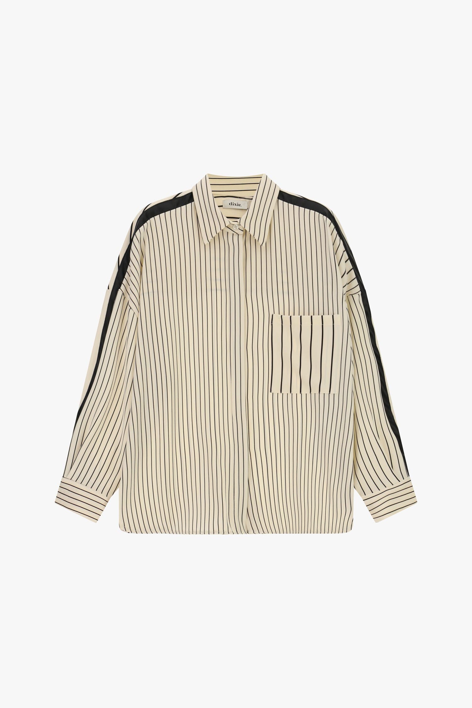 Camicia Oversize A Righe Con Tasca Applicata Dixie