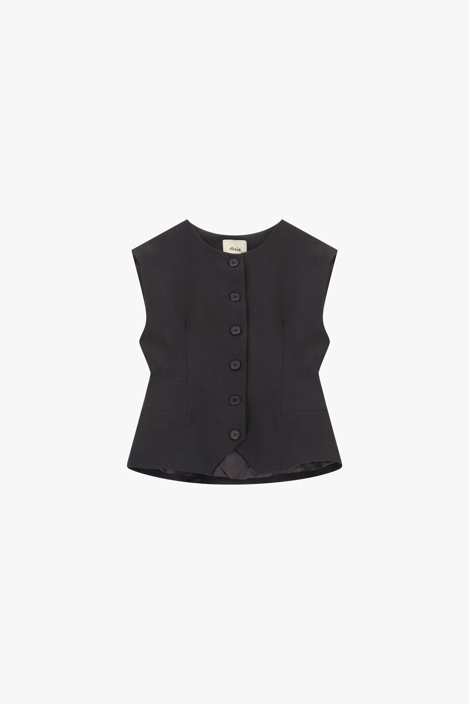 Dixie Sleeveless Waistcoat with Front Button Fastening