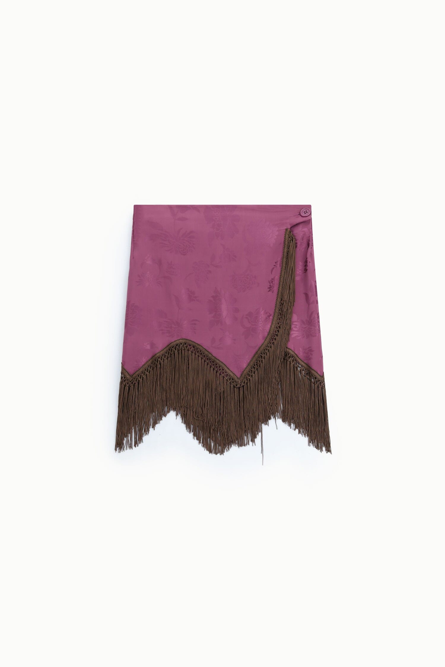Gonna Corta Stampata Con Frange Decorative Dixie