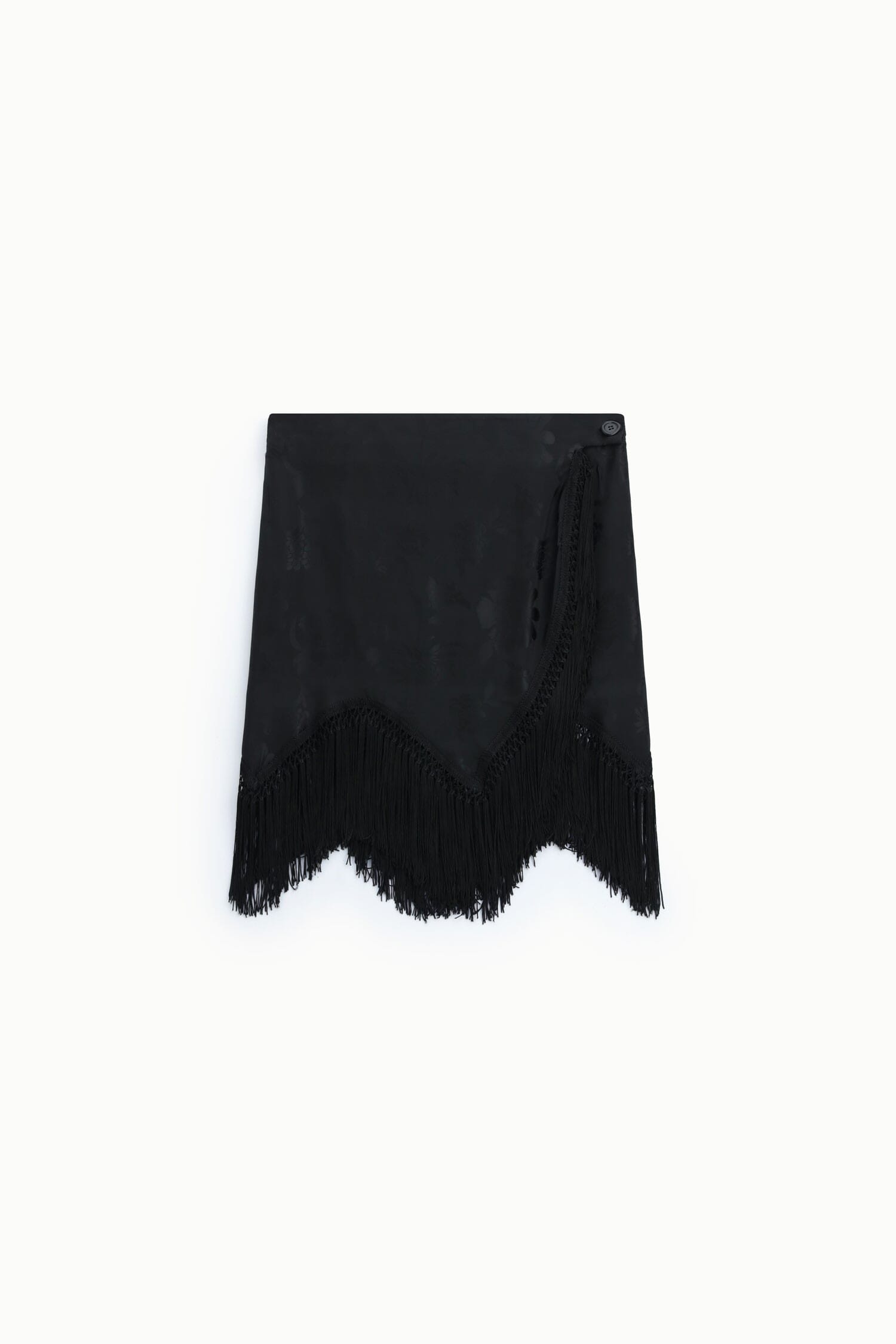 Gonna Corta Stampata Con Frange Decorative Dixie