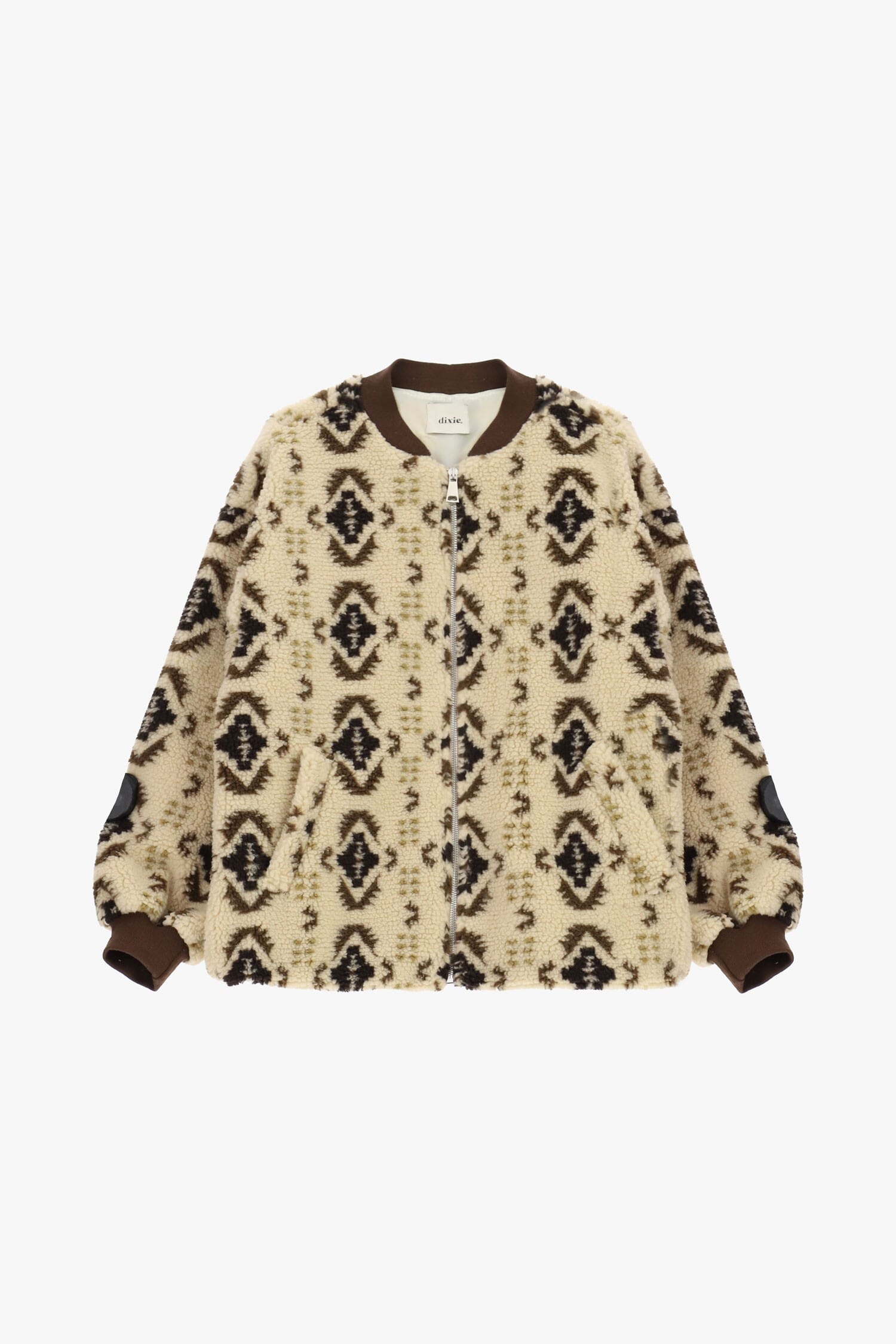 Bomber Con Motivo Geometrico E Zip Frontale Dixie