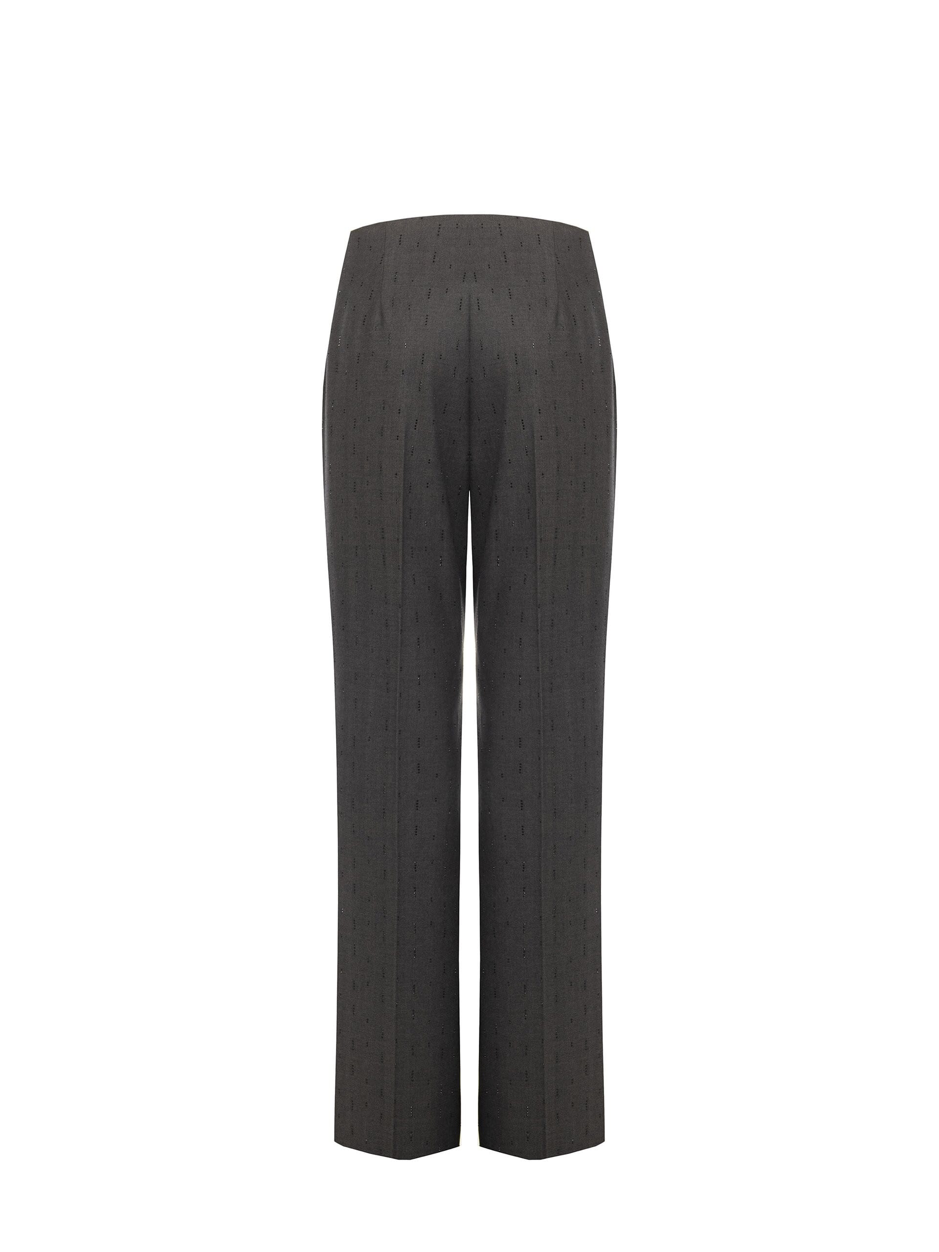 Pantalon ample en polyviscose avec strass « Rinascimento »