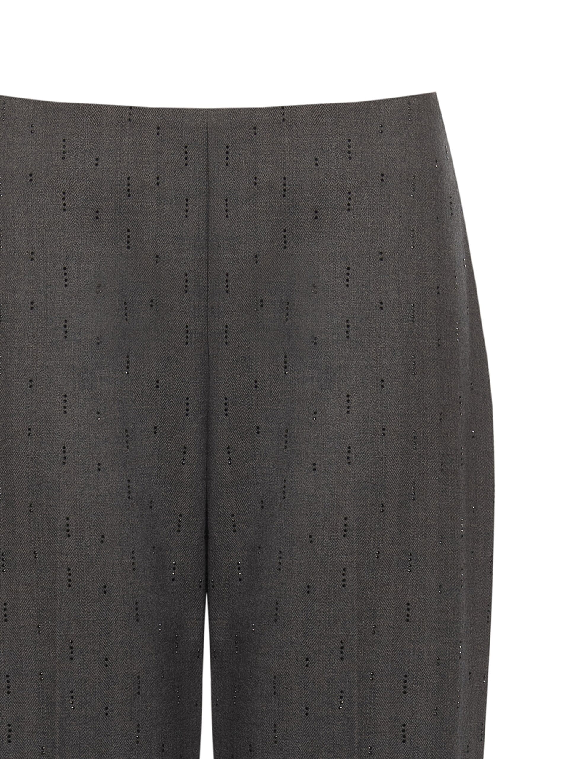 Pantalon ample en polyviscose avec strass « Rinascimento »