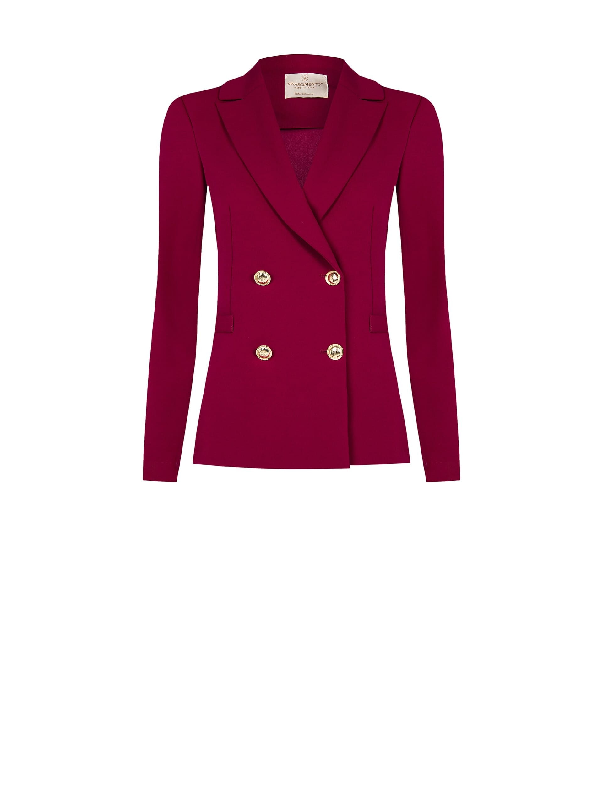 Giacca Blazer Doppiopetto In Scuba Crepe Rinascimento