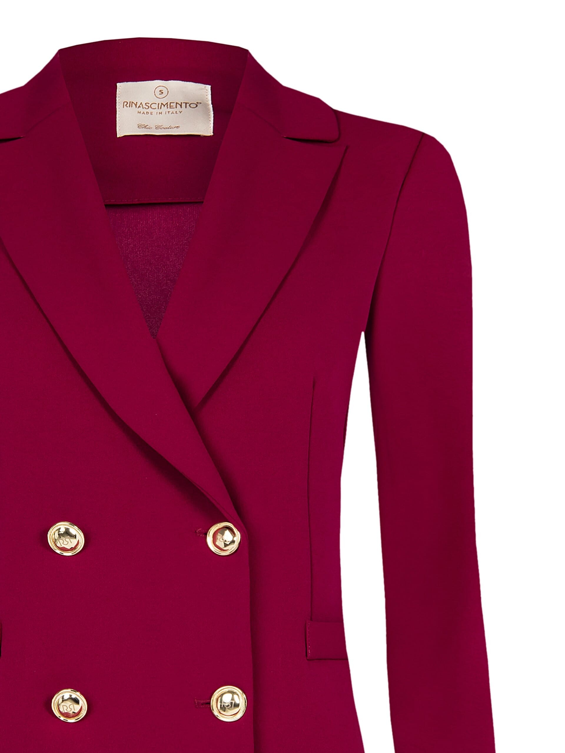 Giacca Blazer Doppiopetto In Scuba Crepe Rinascimento