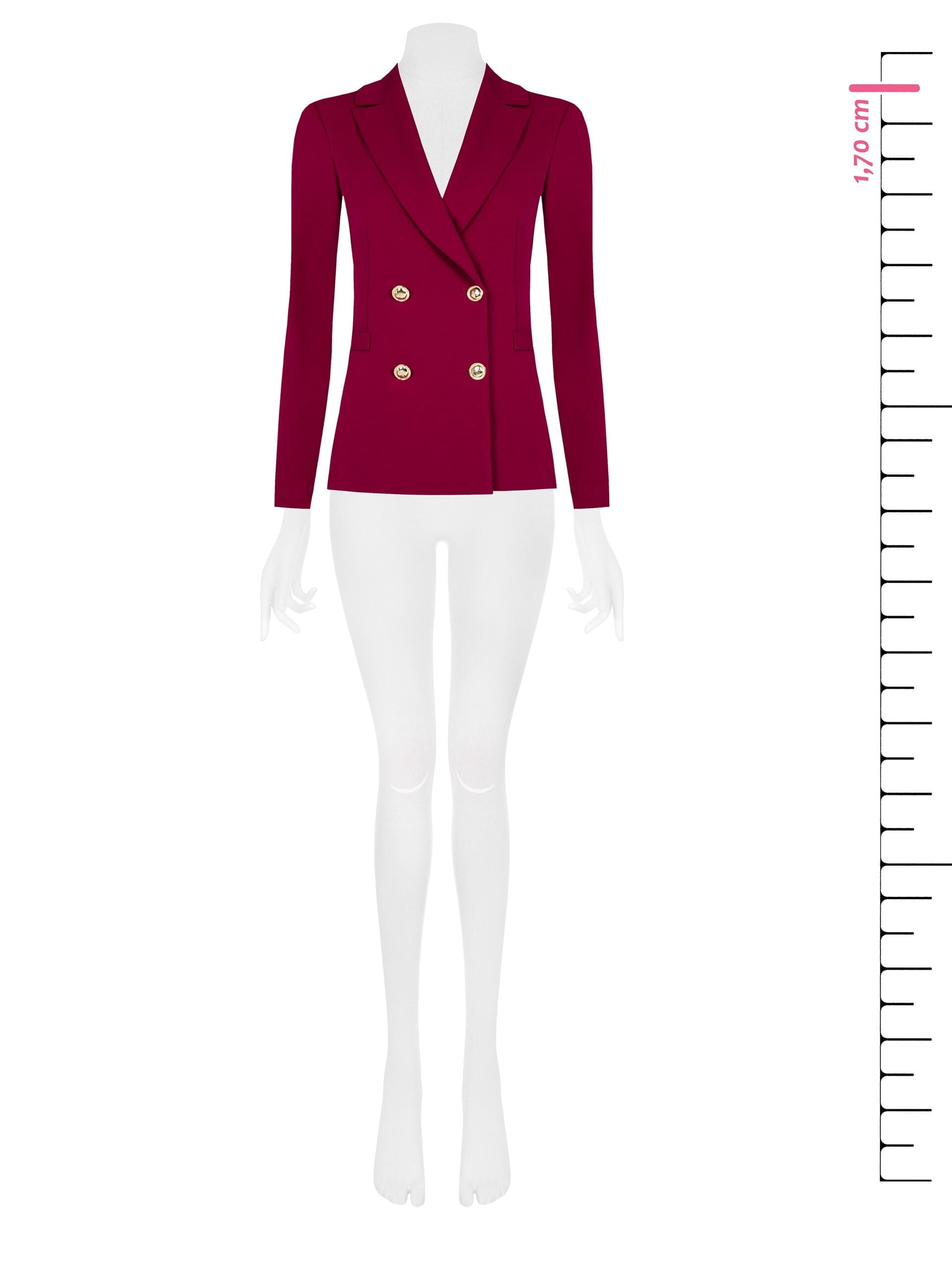 Giacca Blazer Doppiopetto In Scuba Crepe Rinascimento