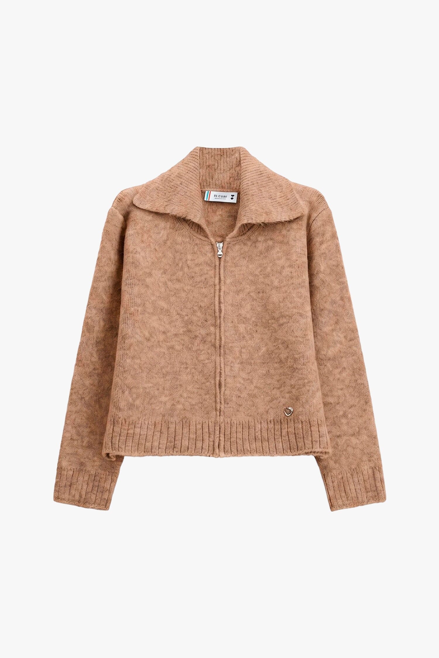 Cardigan Zip Con Collo Polo E Maniche Lunghe Please