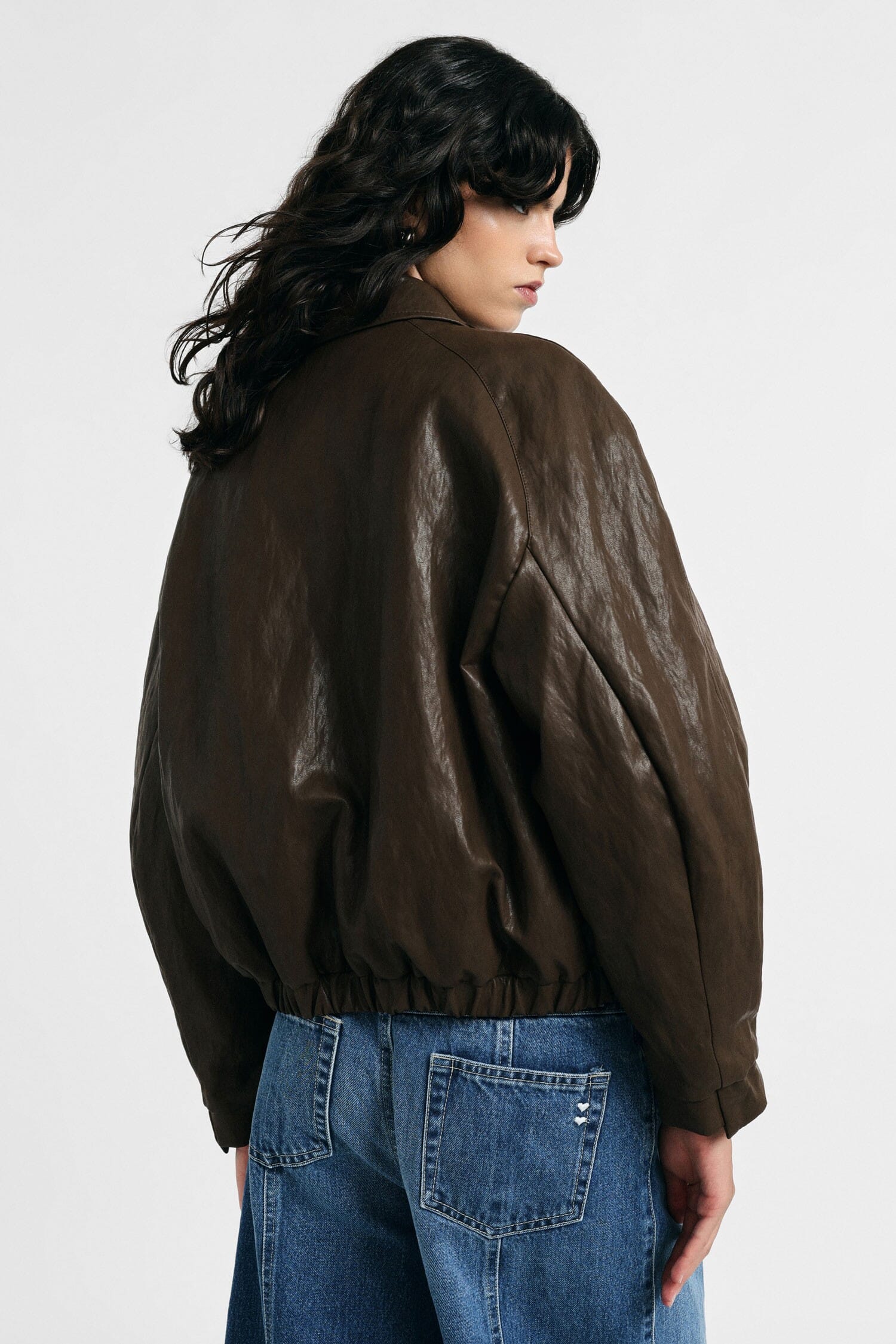 Leather Jacket Regular-Fit Collo Classico Zip Please