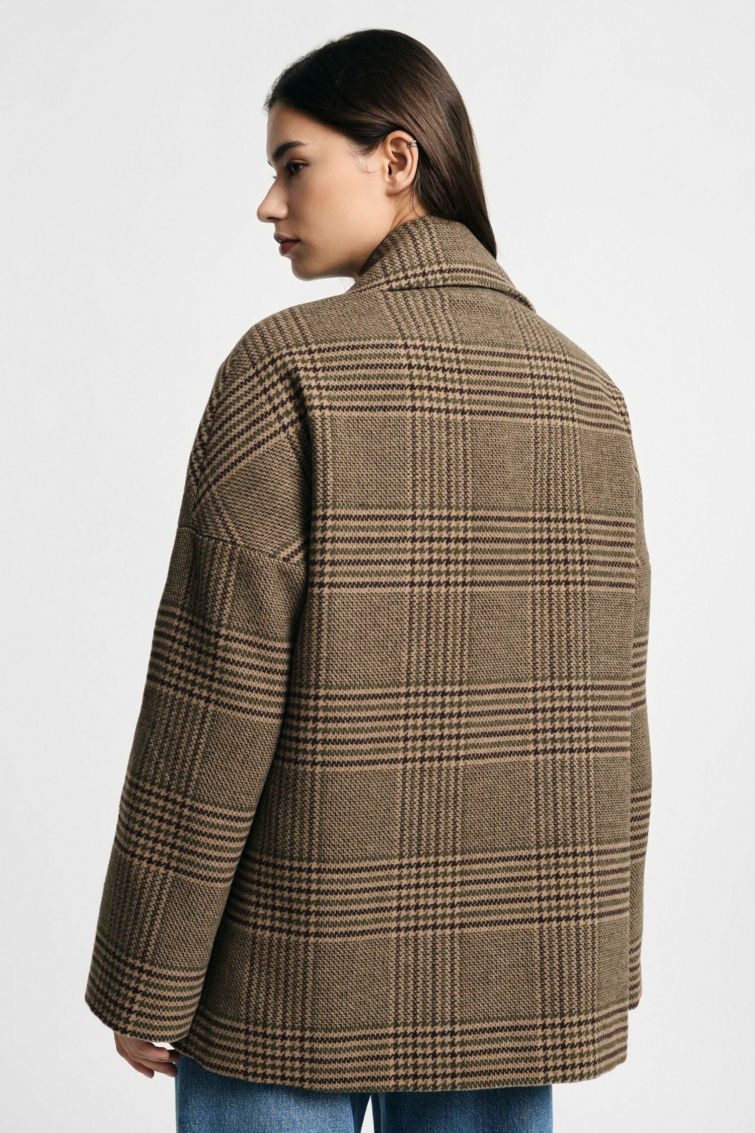 Giacca Camicia Oversize A Quadri Con Chiusura Doppiopetto Please