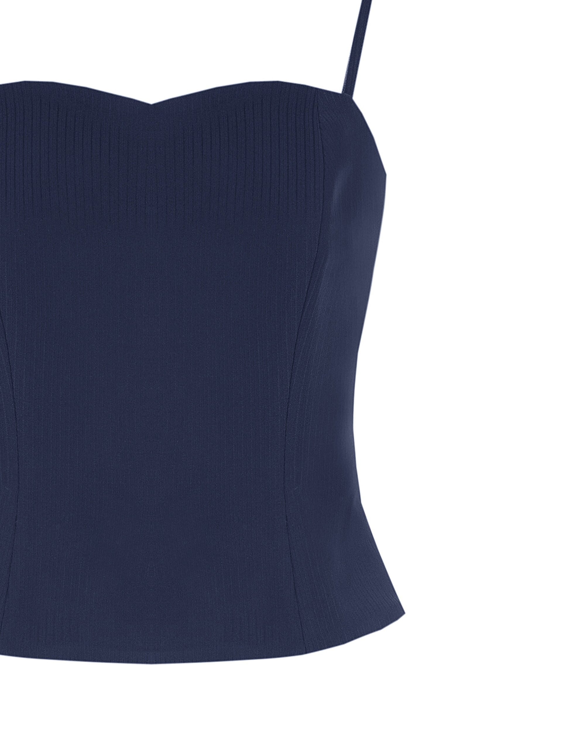 Rinascimento Crepe Pinstriped Bustier Top